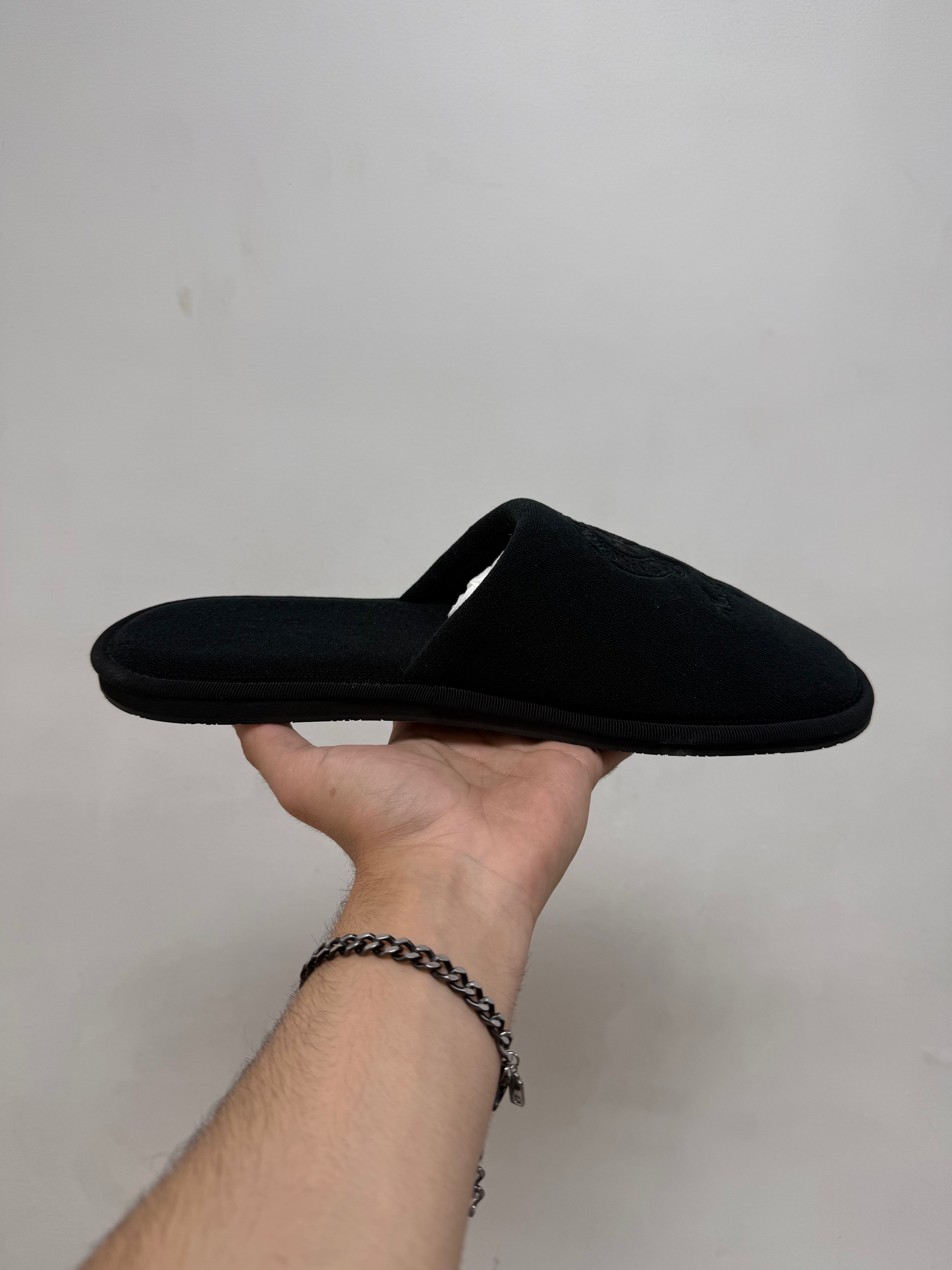Chrome Hearts Black New York Horseshoe Slides