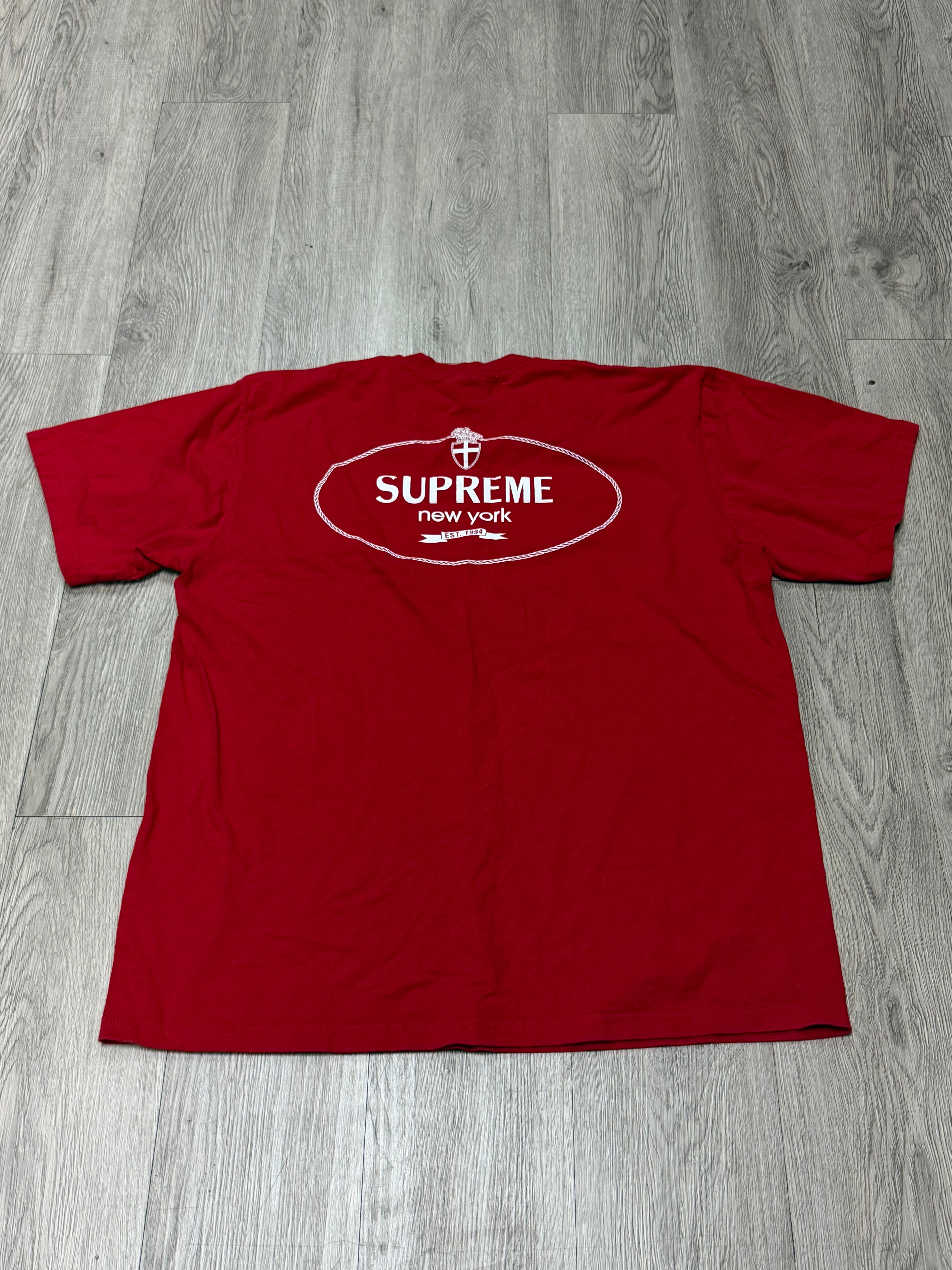 Supreme Red White New York Tee