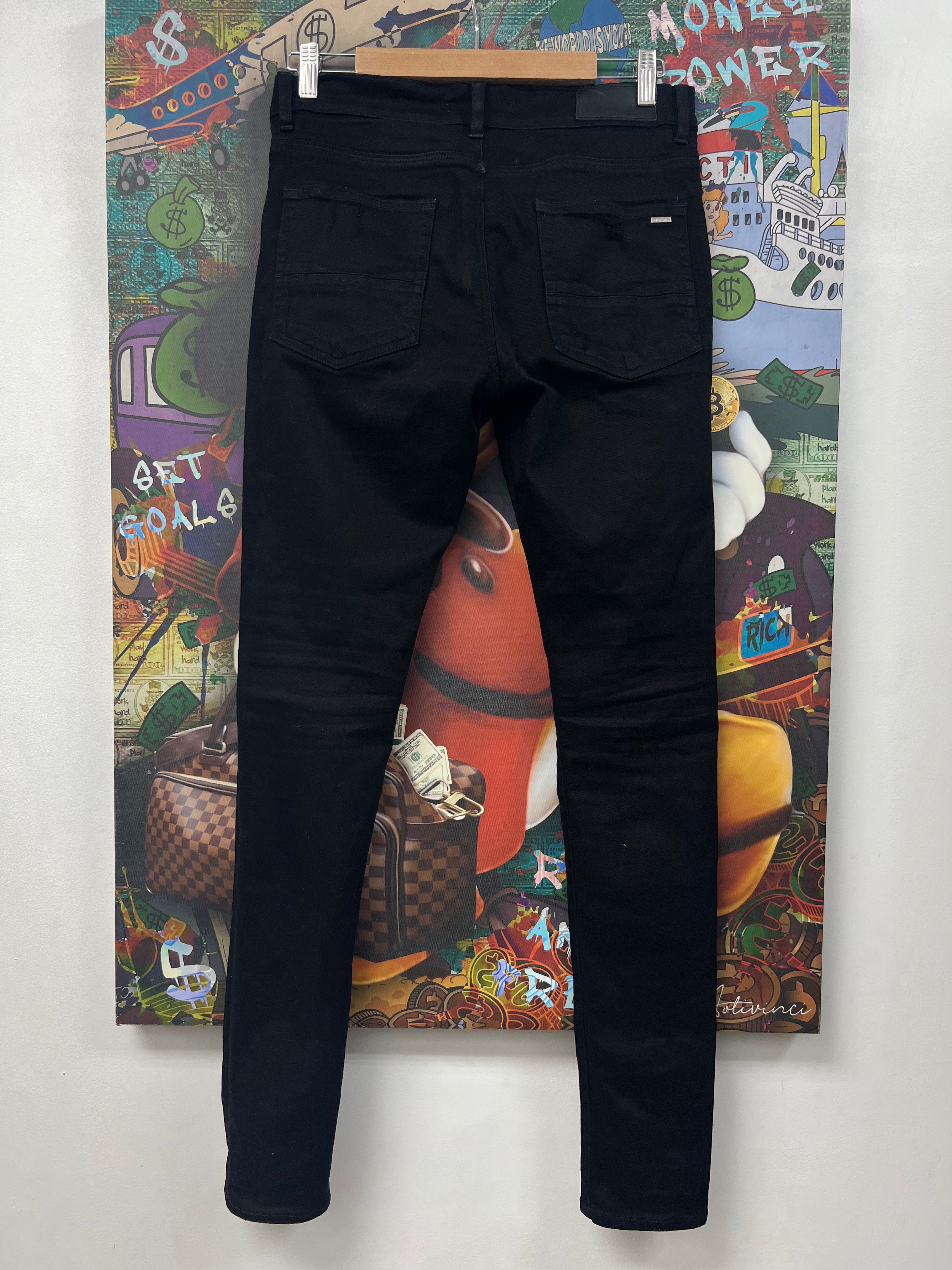 Amiri MX1 Black Black Patch Jeans