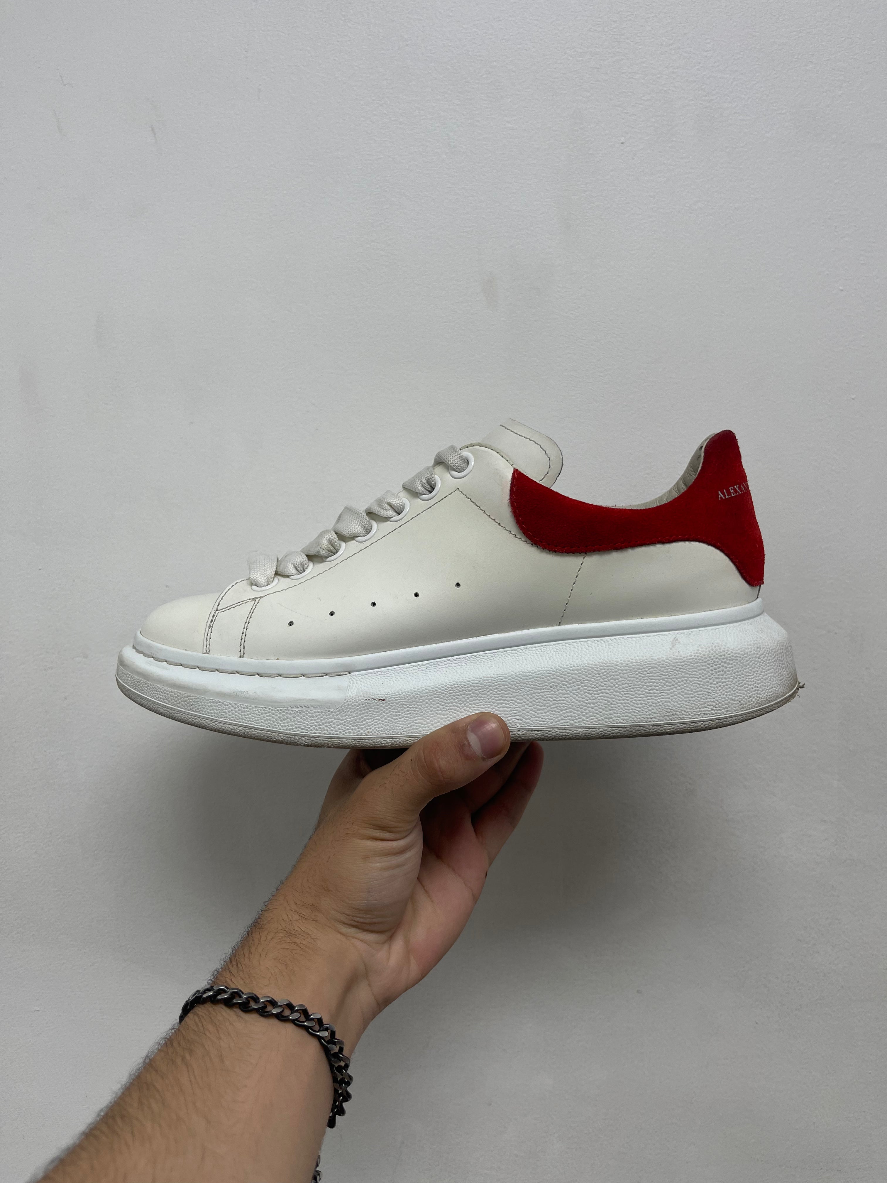 Alexander Mcqueen White Red Oversized Sneakers