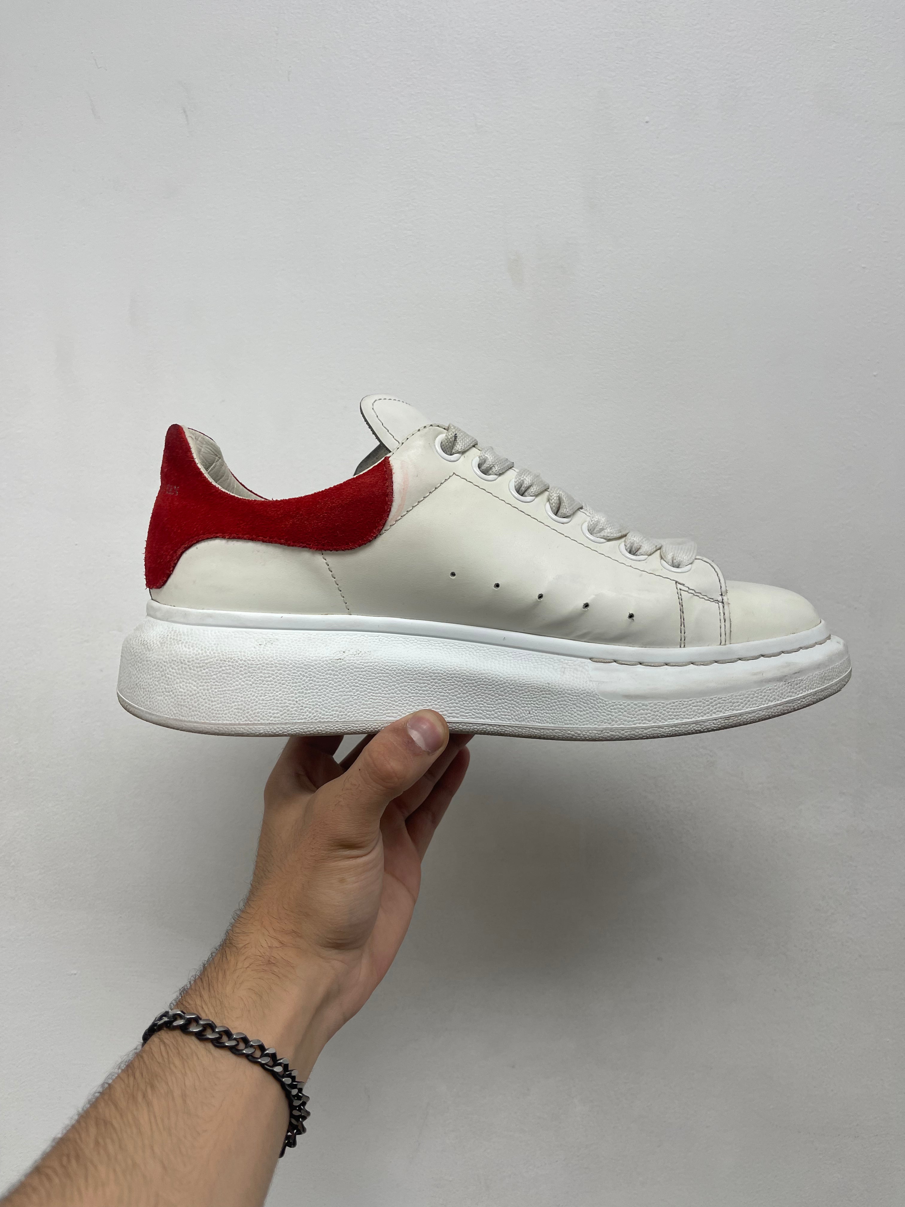 Alexander Mcqueen White Red Oversized Sneakers