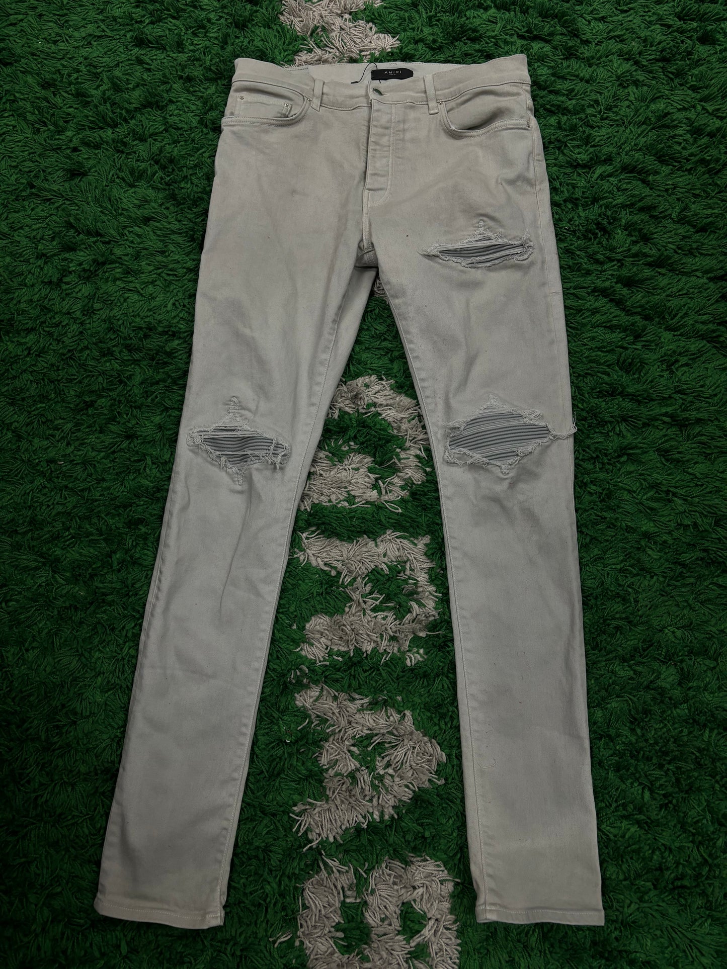 Amiri MX1 Grey Wax Patch Used 36