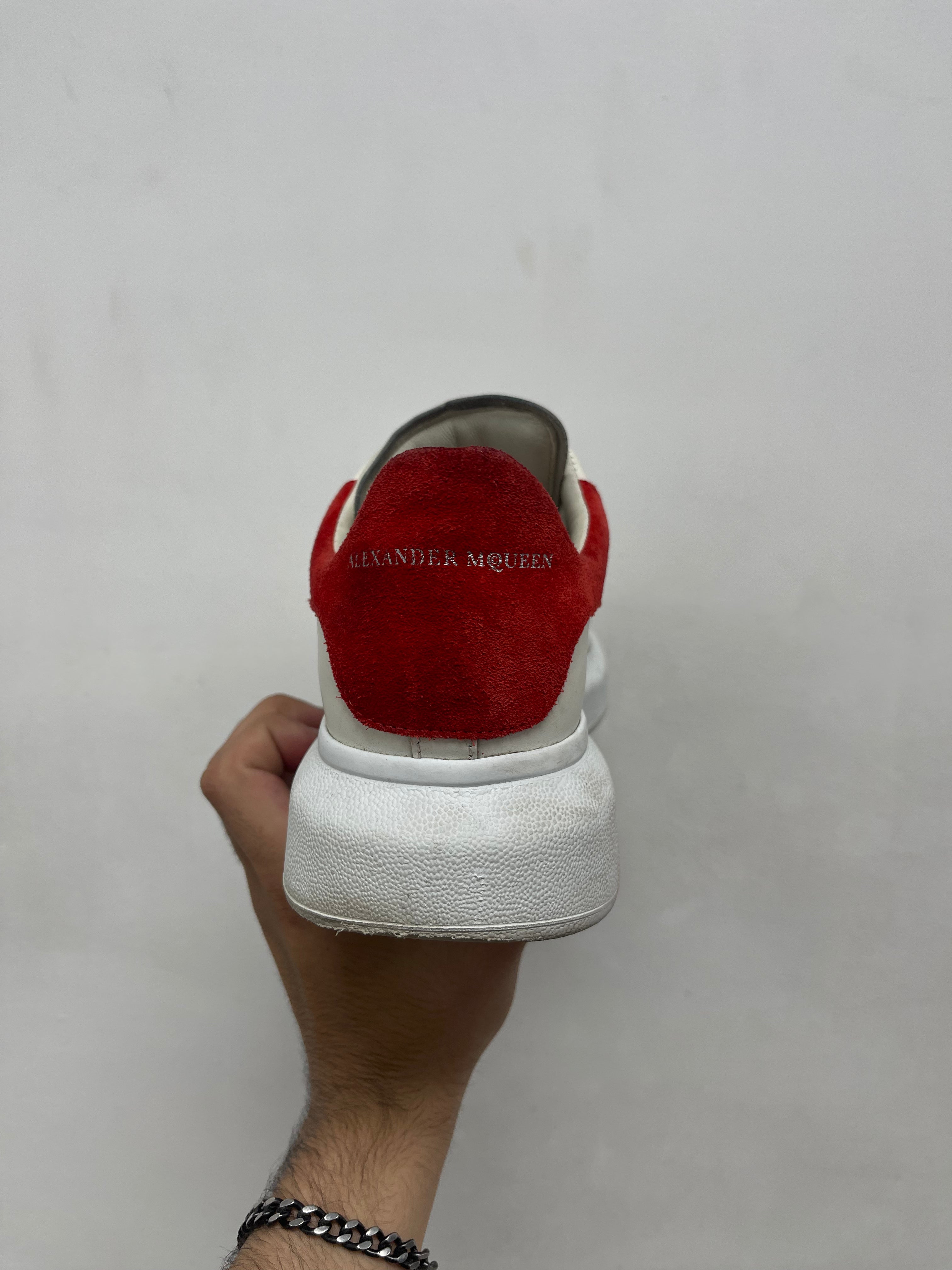 Alexander Mcqueen White Red Oversized Sneakers