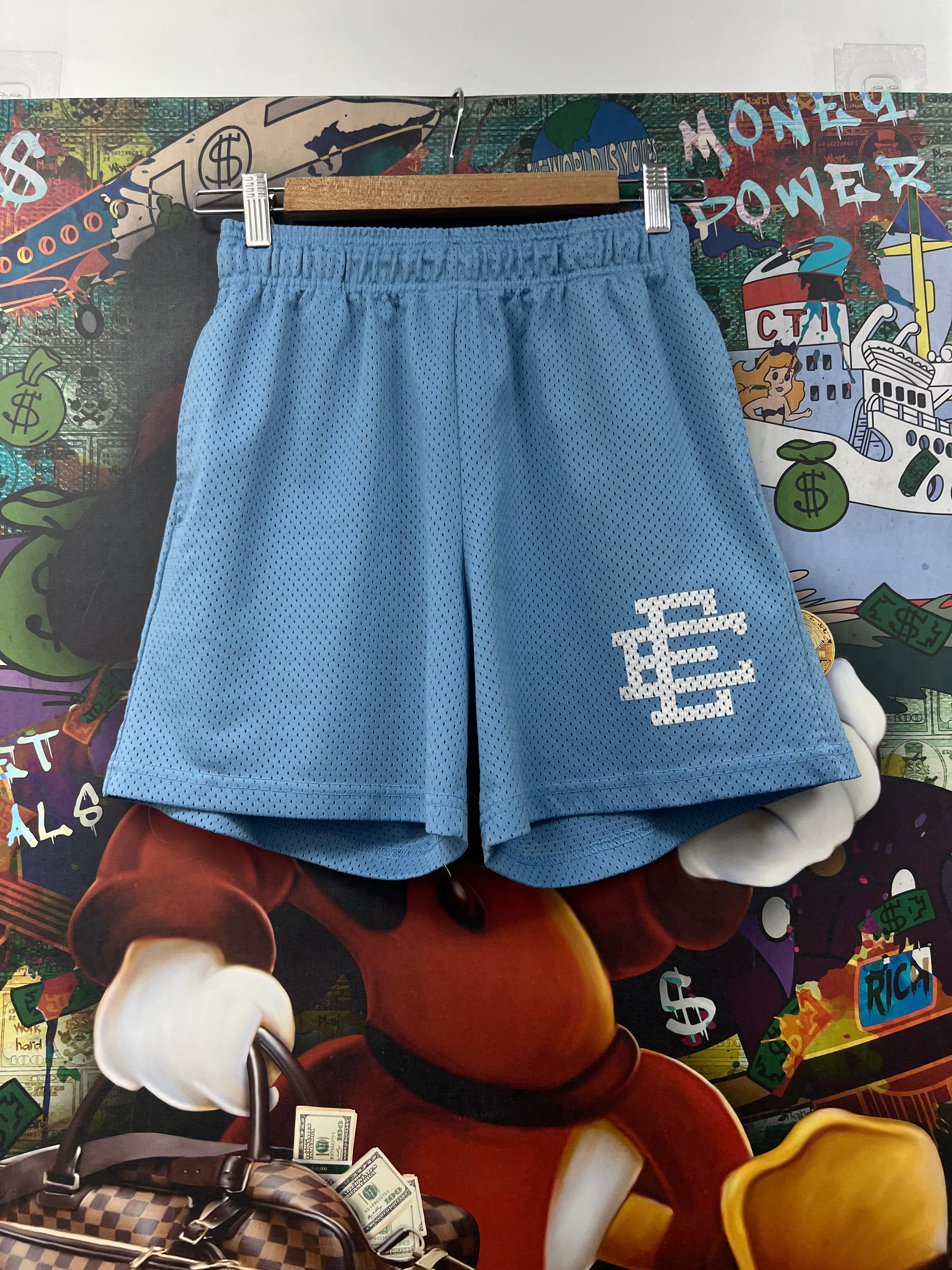 Eric Emanuel Baby Blue White Basics Shorts
