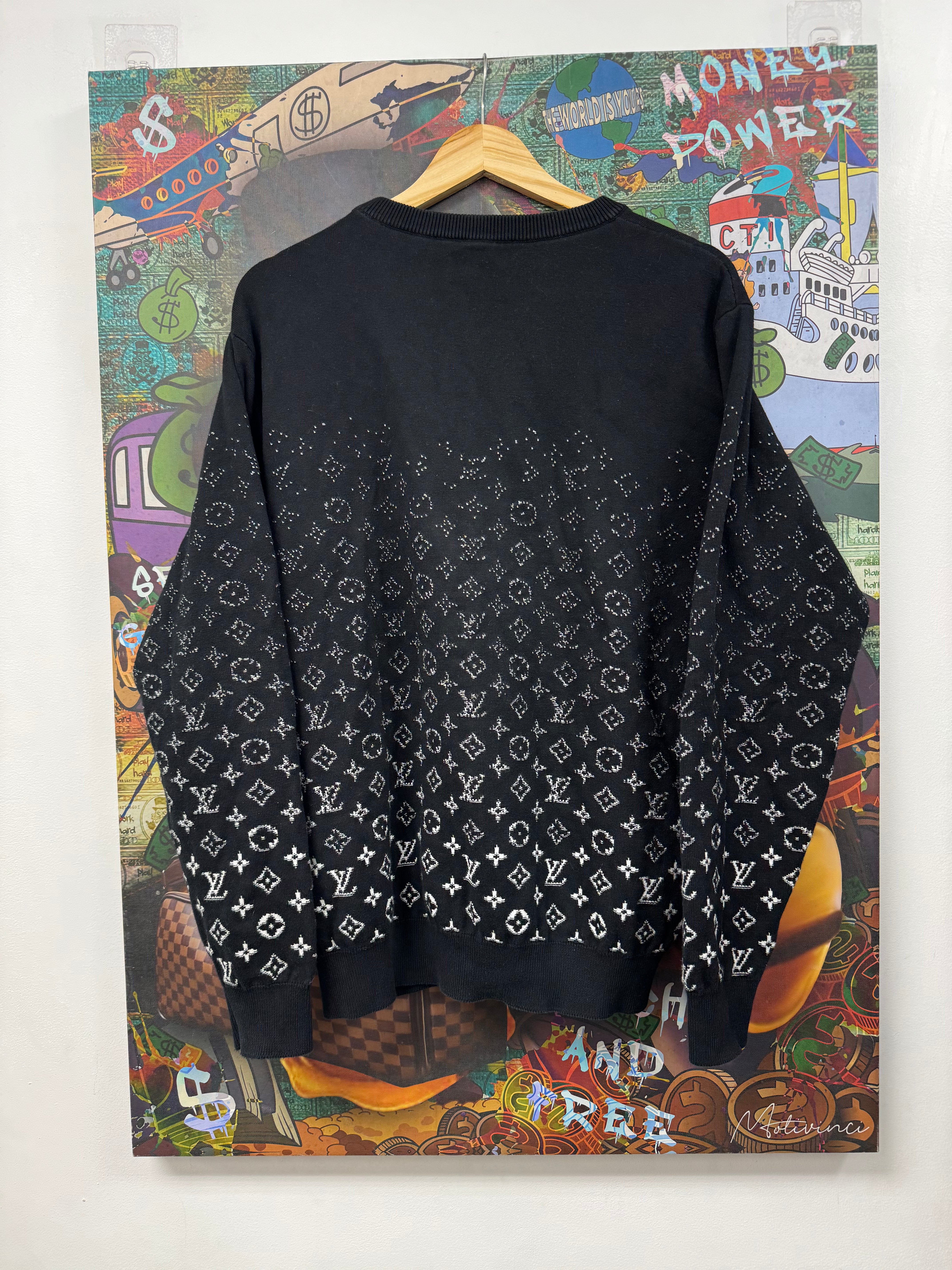 Louis Vuitton Black White Monogram Sweater