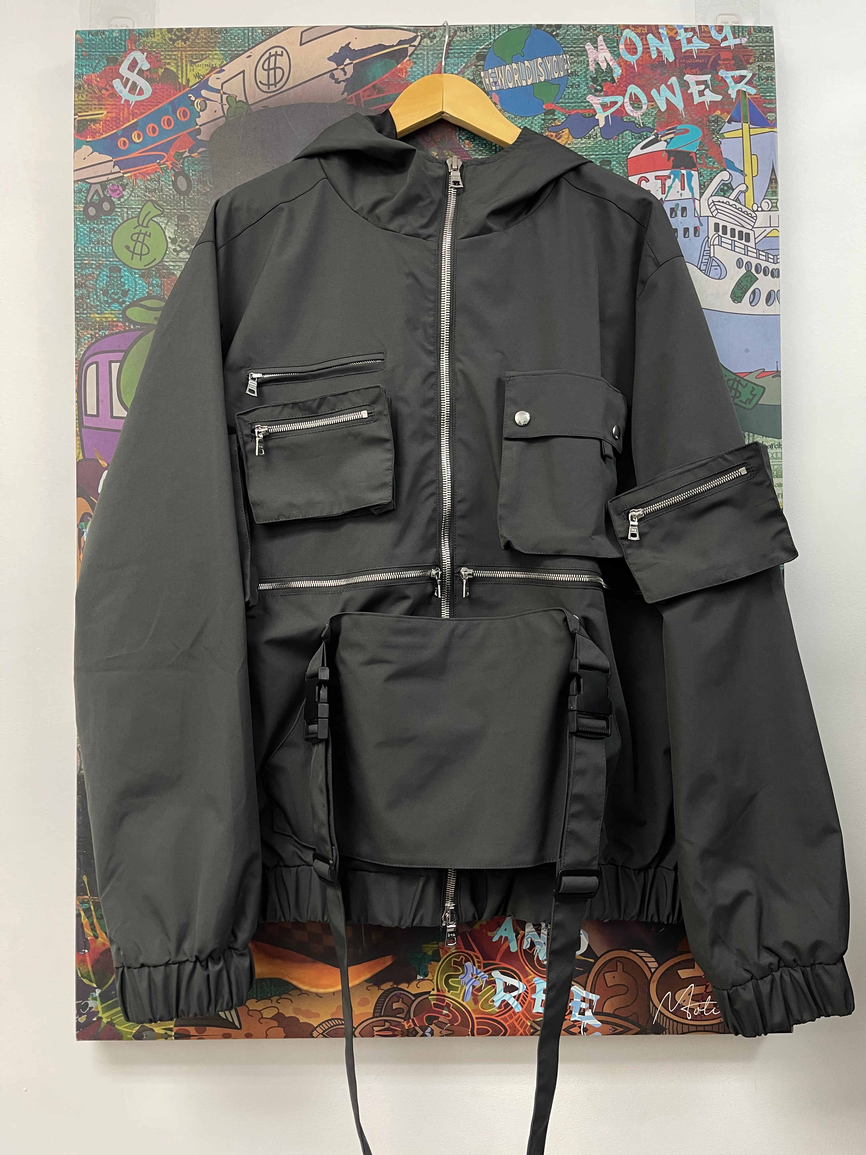 RTA Slate Grey Travis Cargo Jacket
