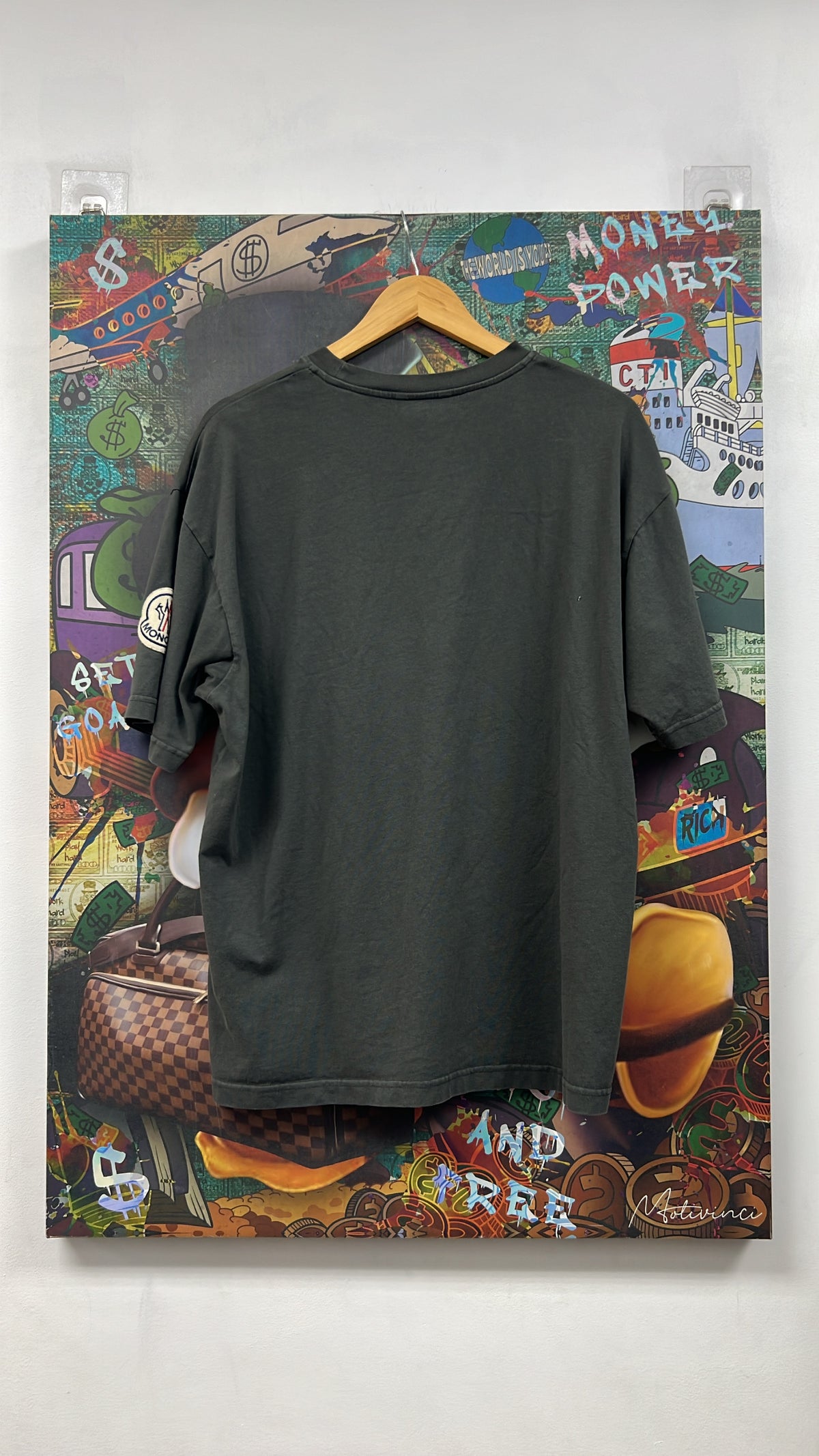 Moncler Grey Logo Tee