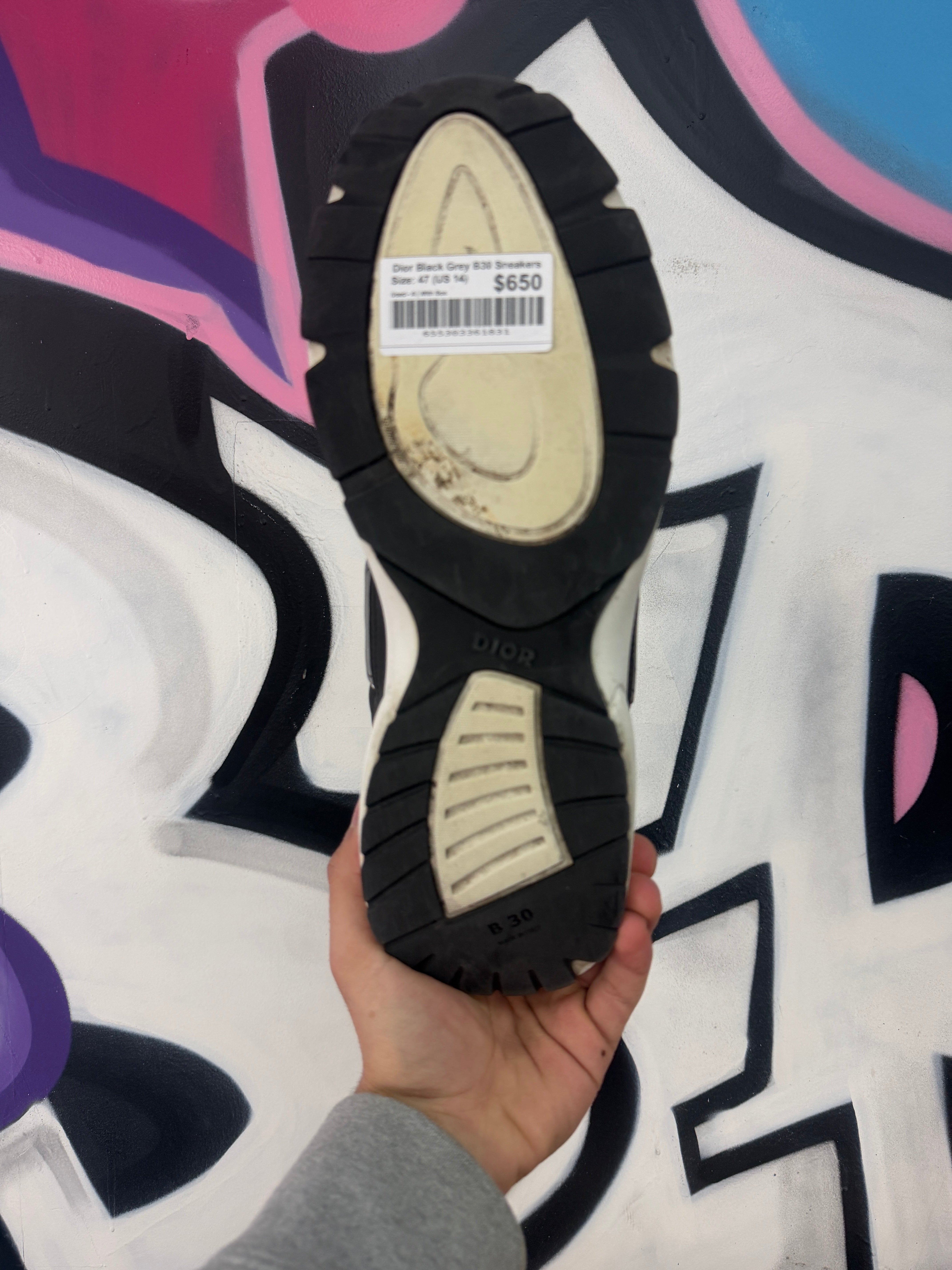 Dior Black Grey B30 Sneakers