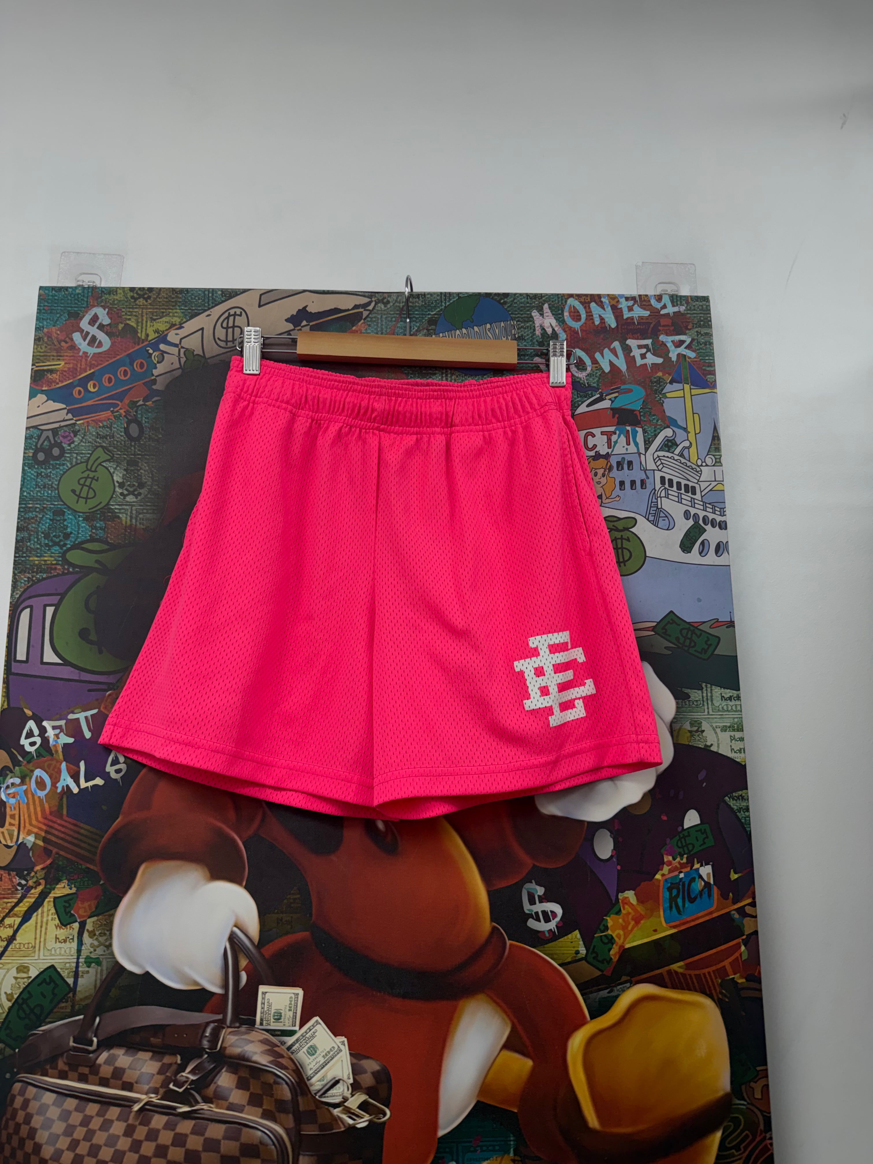 Eric Emanuel Hot Pink White Shorts