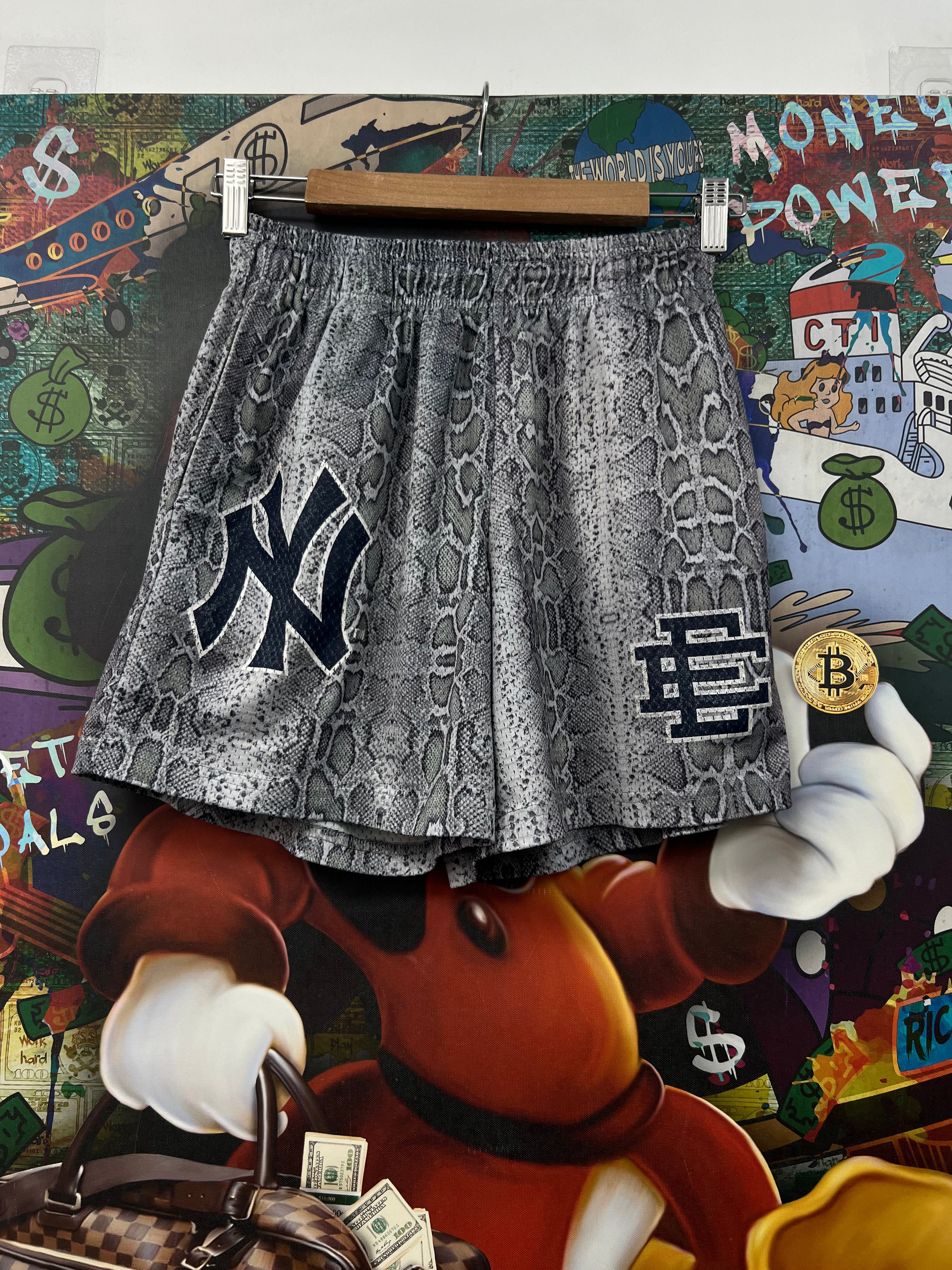 Eric Emanuel Yankees Snakeskin Shorts