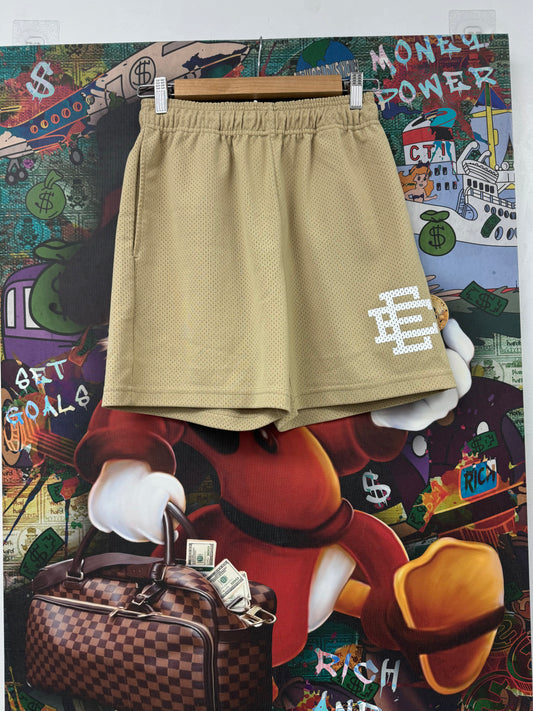 EE Basic Shorts Tan White Used Small N/A