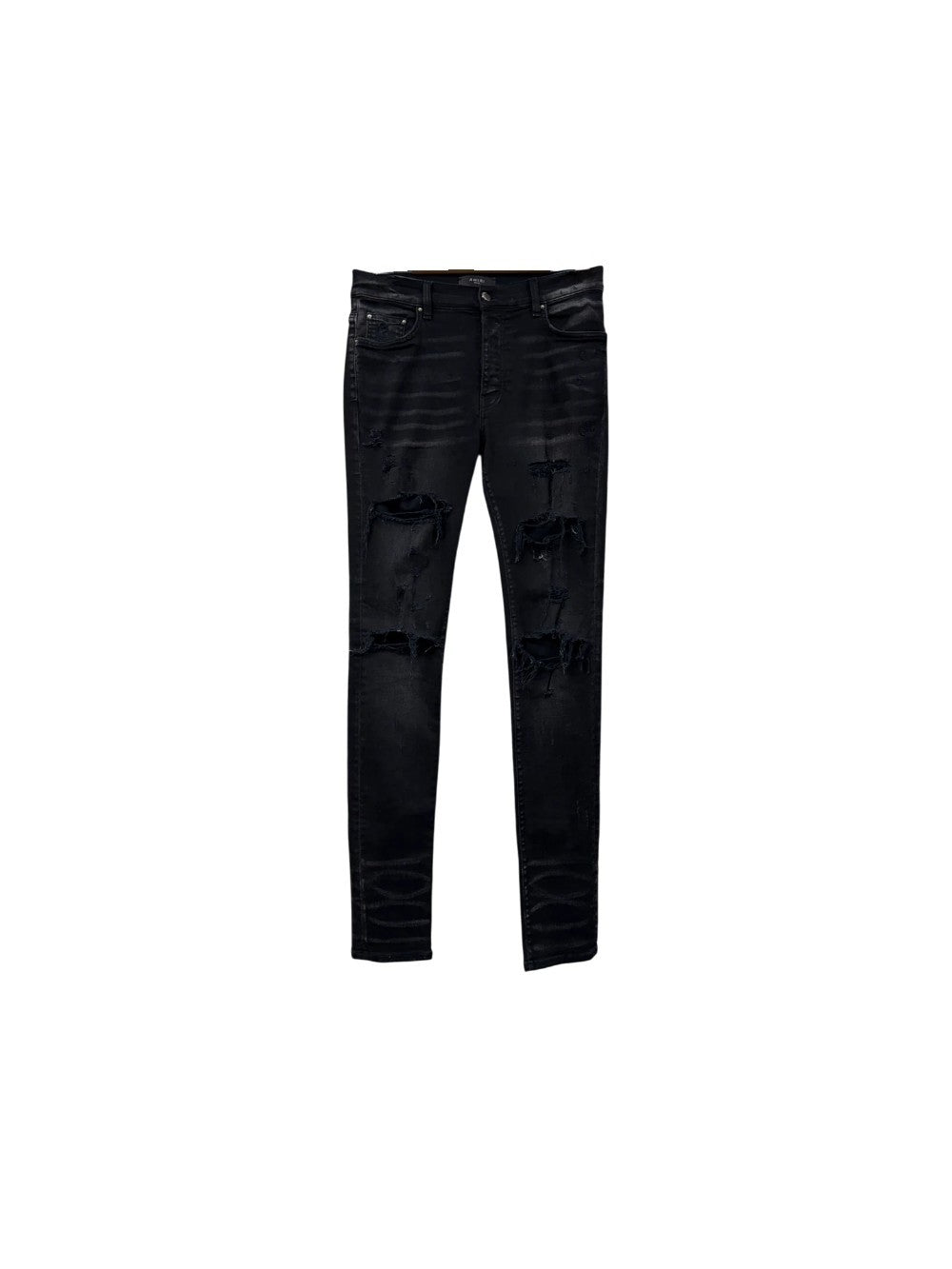 Amiri Ripped Thrasher Black Jeans