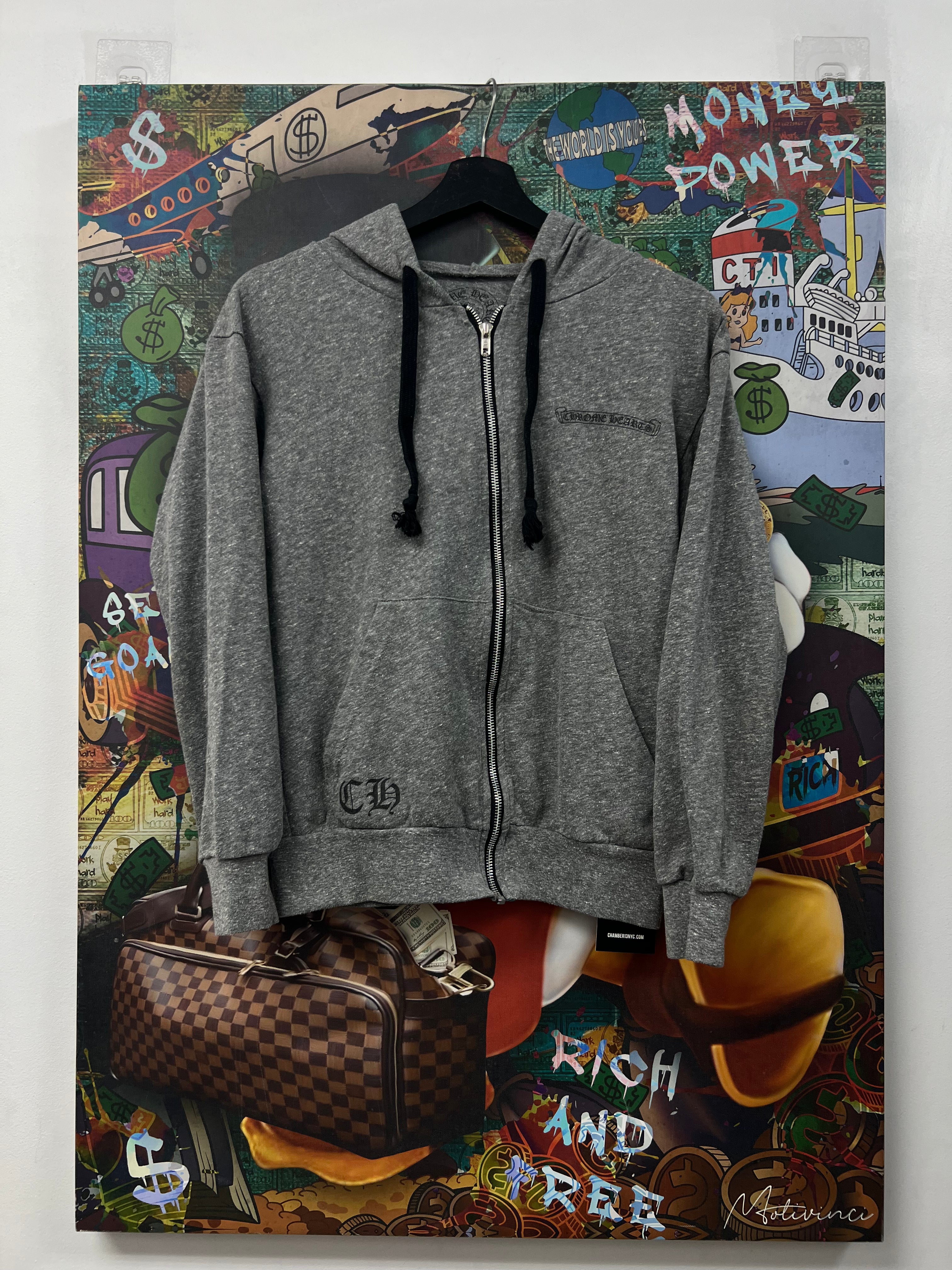 Chrome  Hearts Grey Fleur Monogram (Replacement) Zip Up