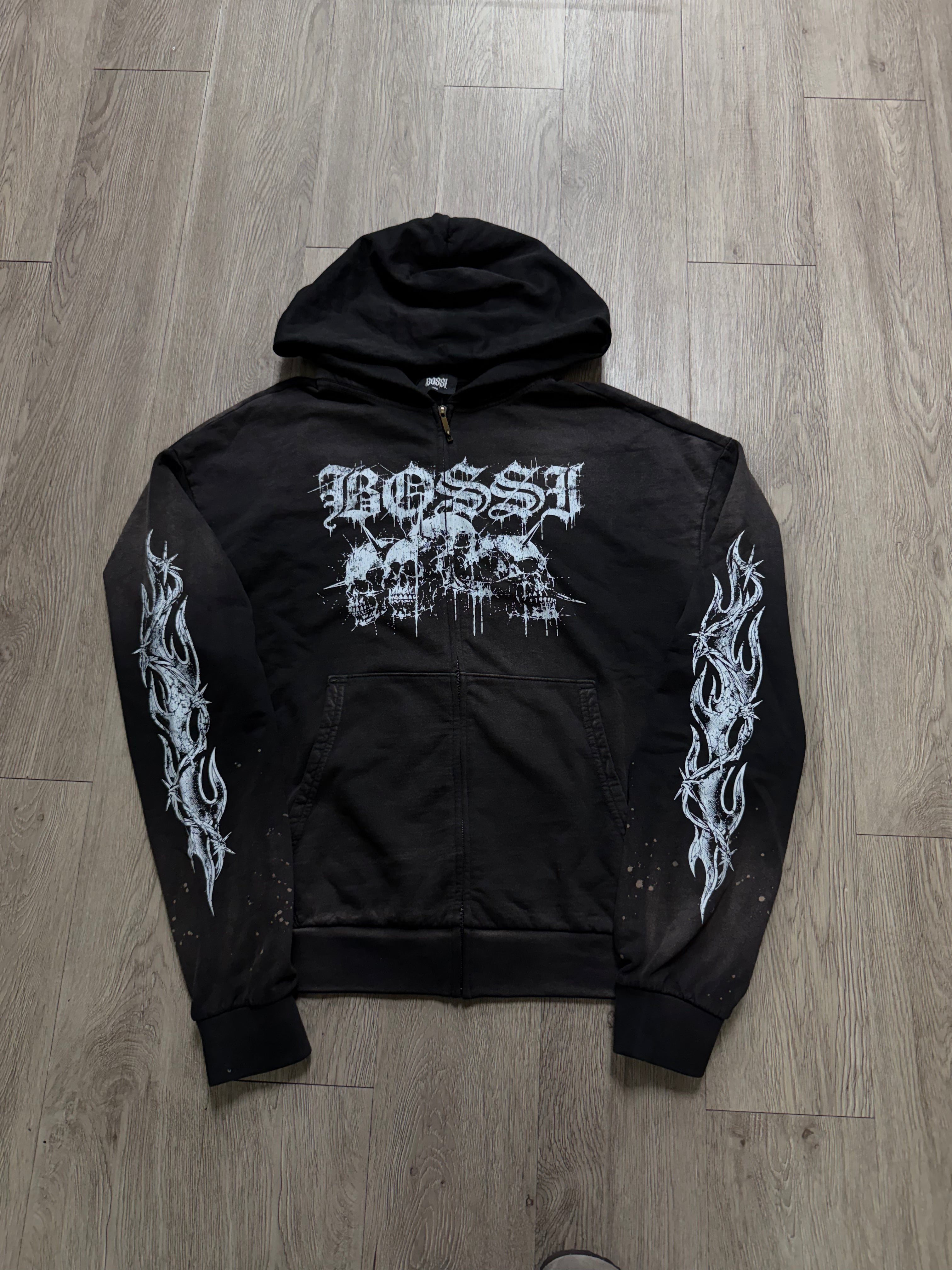 Bossi Skull Pile Black Hoodie