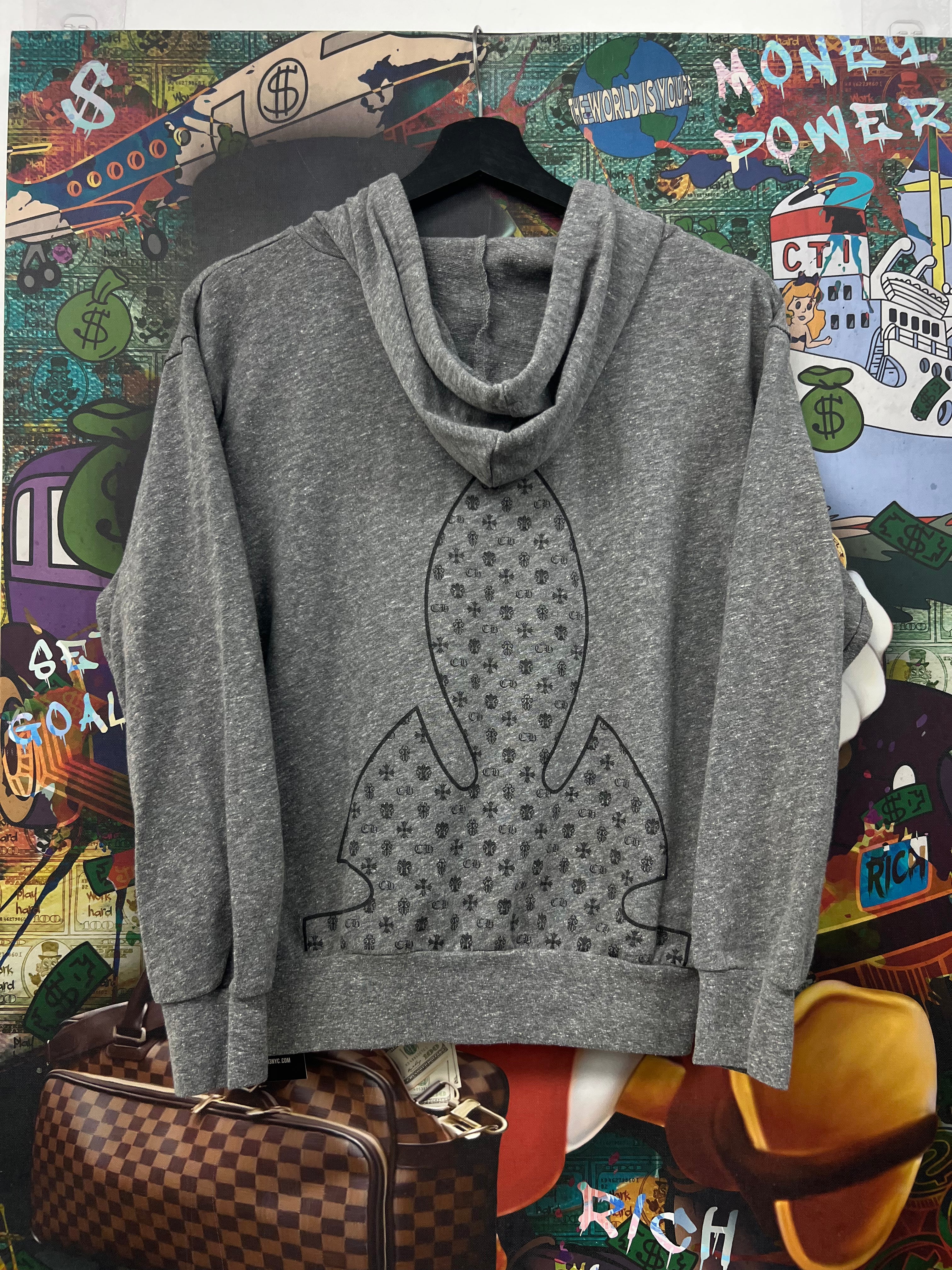 Chrome  Hearts Grey Fleur Monogram (Replacement) Zip Up