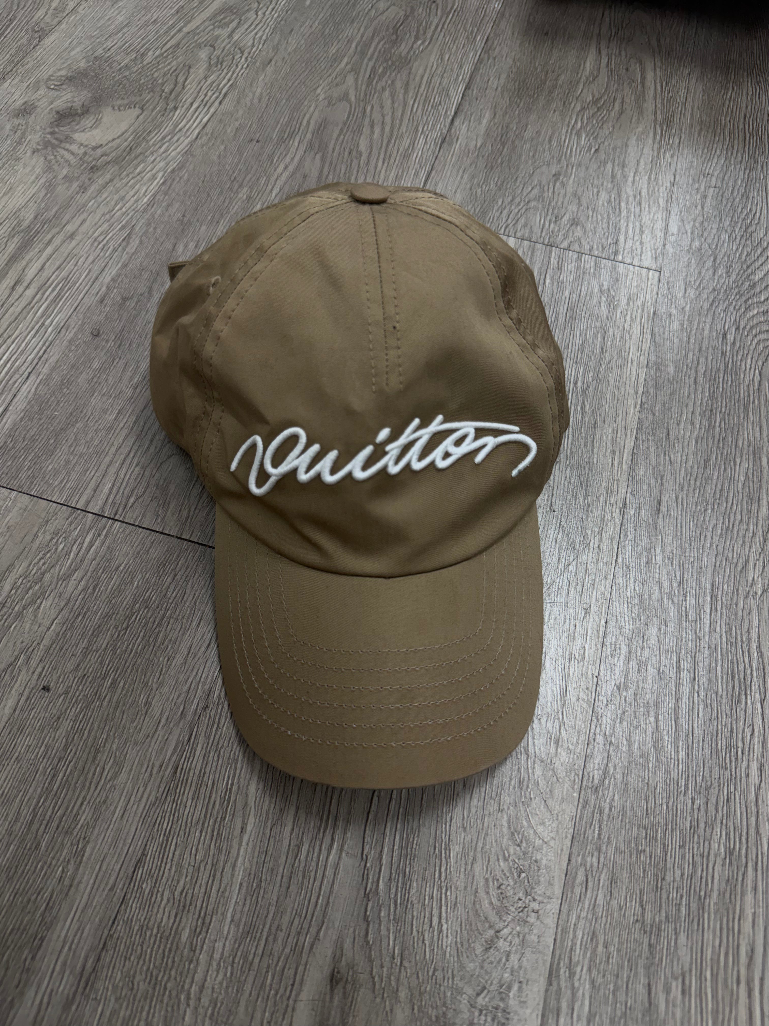 Louis Vuitton Tan Embroidered Logo Hat