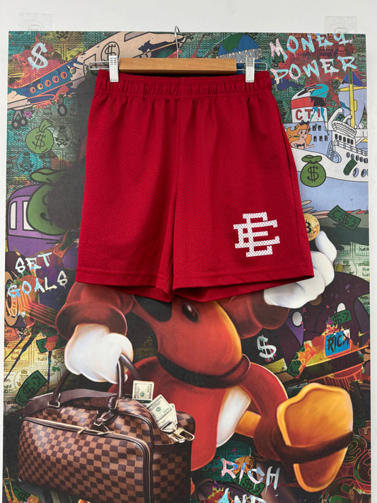 EE Basic Shorts Red White Used Small N/A