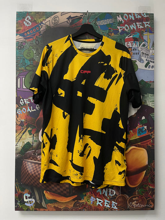 Off White Yellow Black Tee Used