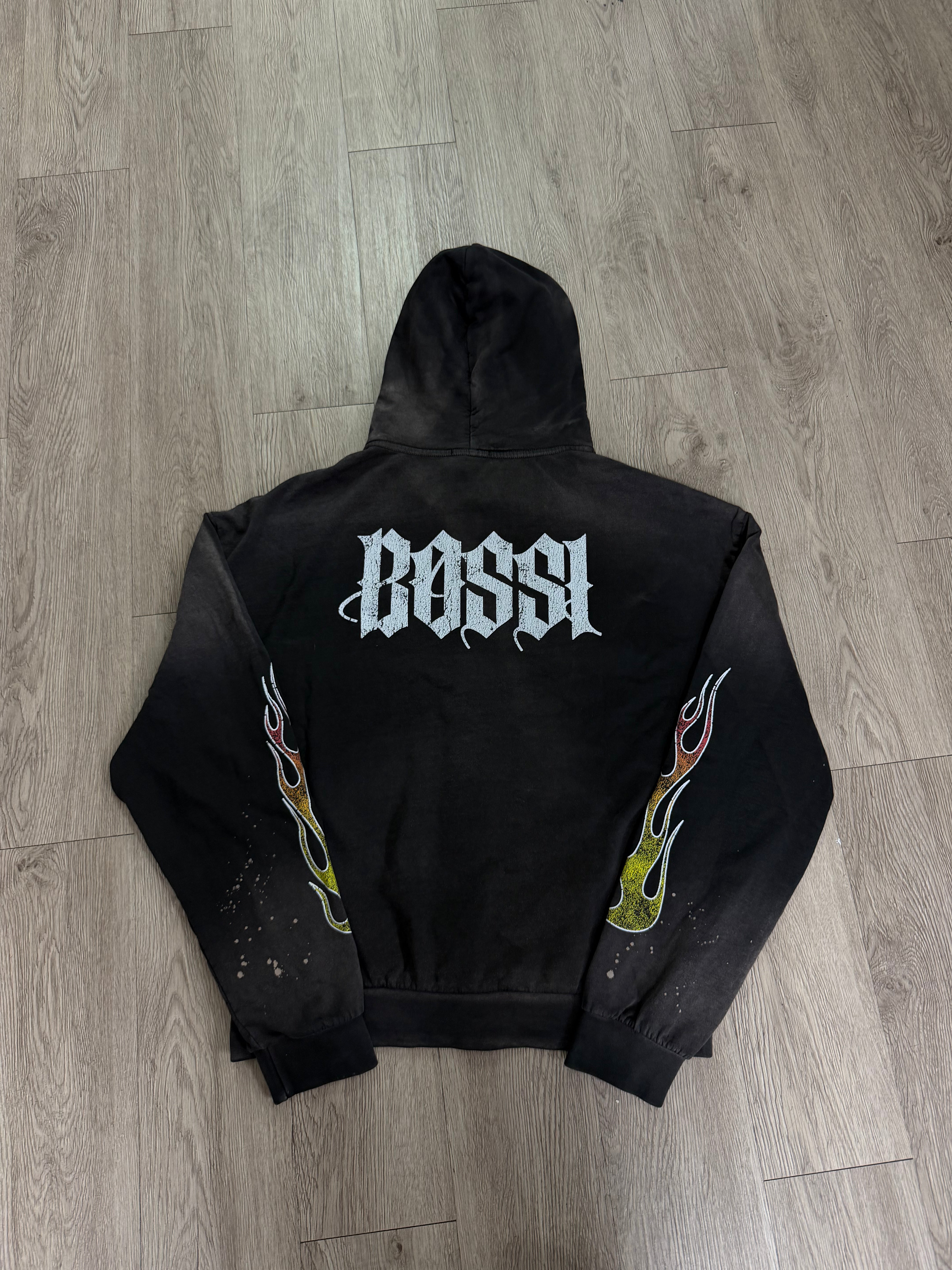 Bossi Acid Small Logo Zip Hoodie