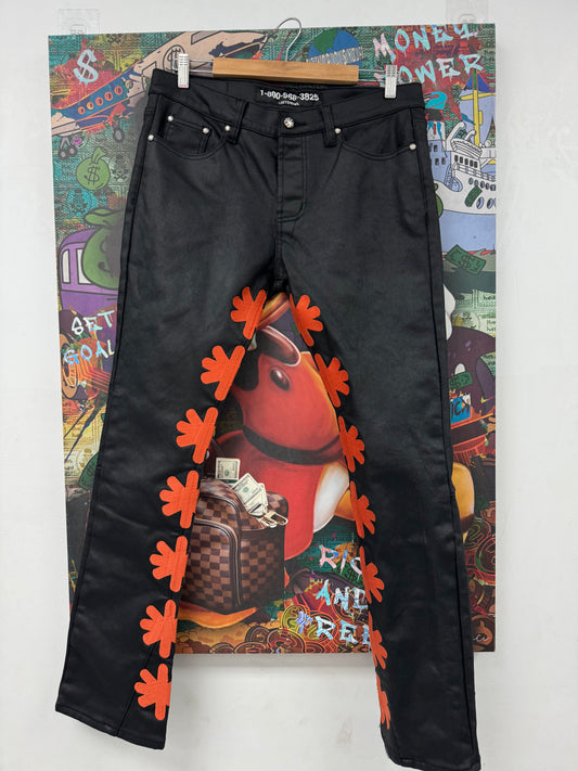 LOSTSHDWS Wax Jeans Black Orange Used 34 N/A
