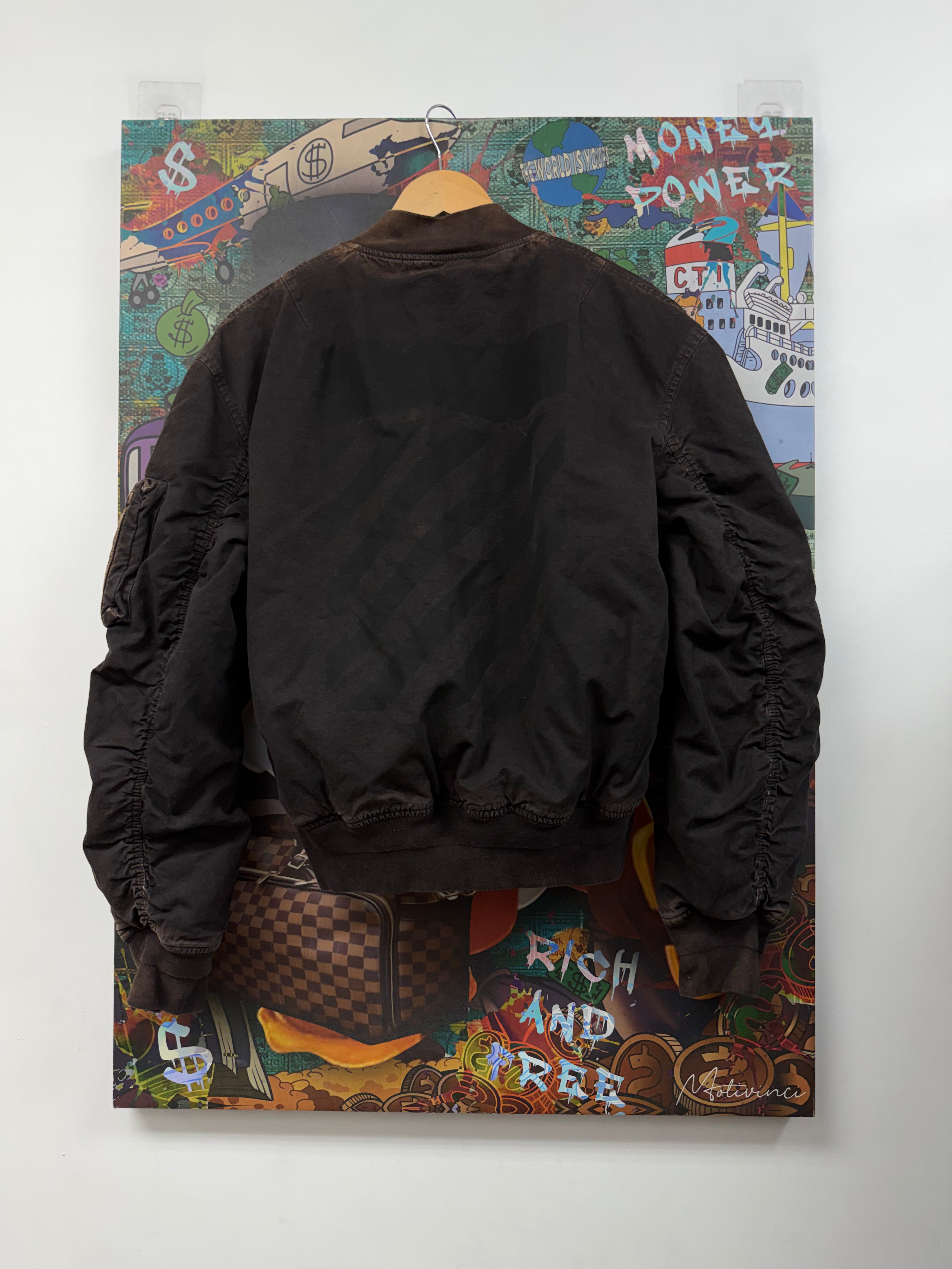 Off-White Brown Rust Classic Bomber Jacket