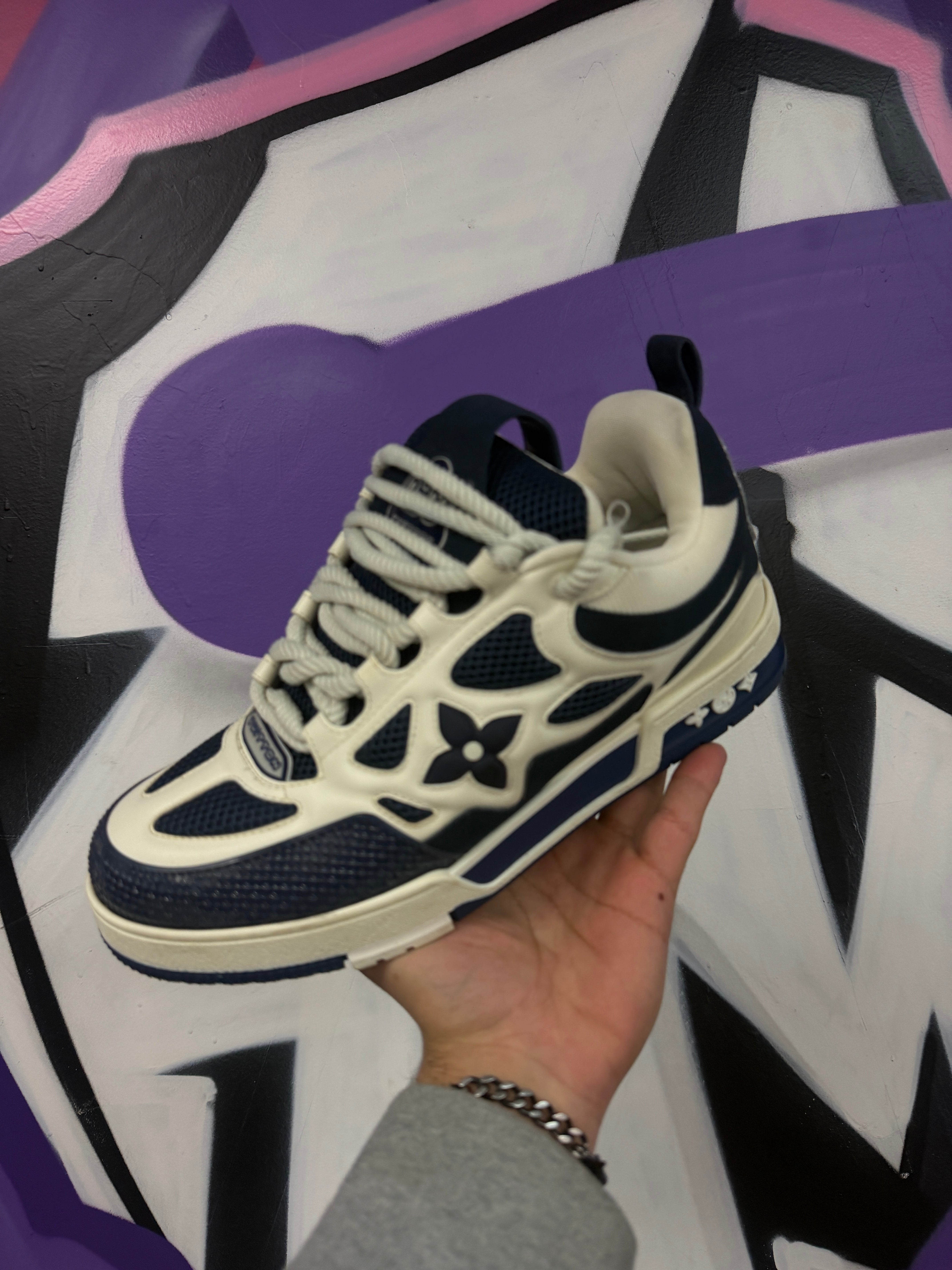 Louis Vuitton Navy Skate Sneakers