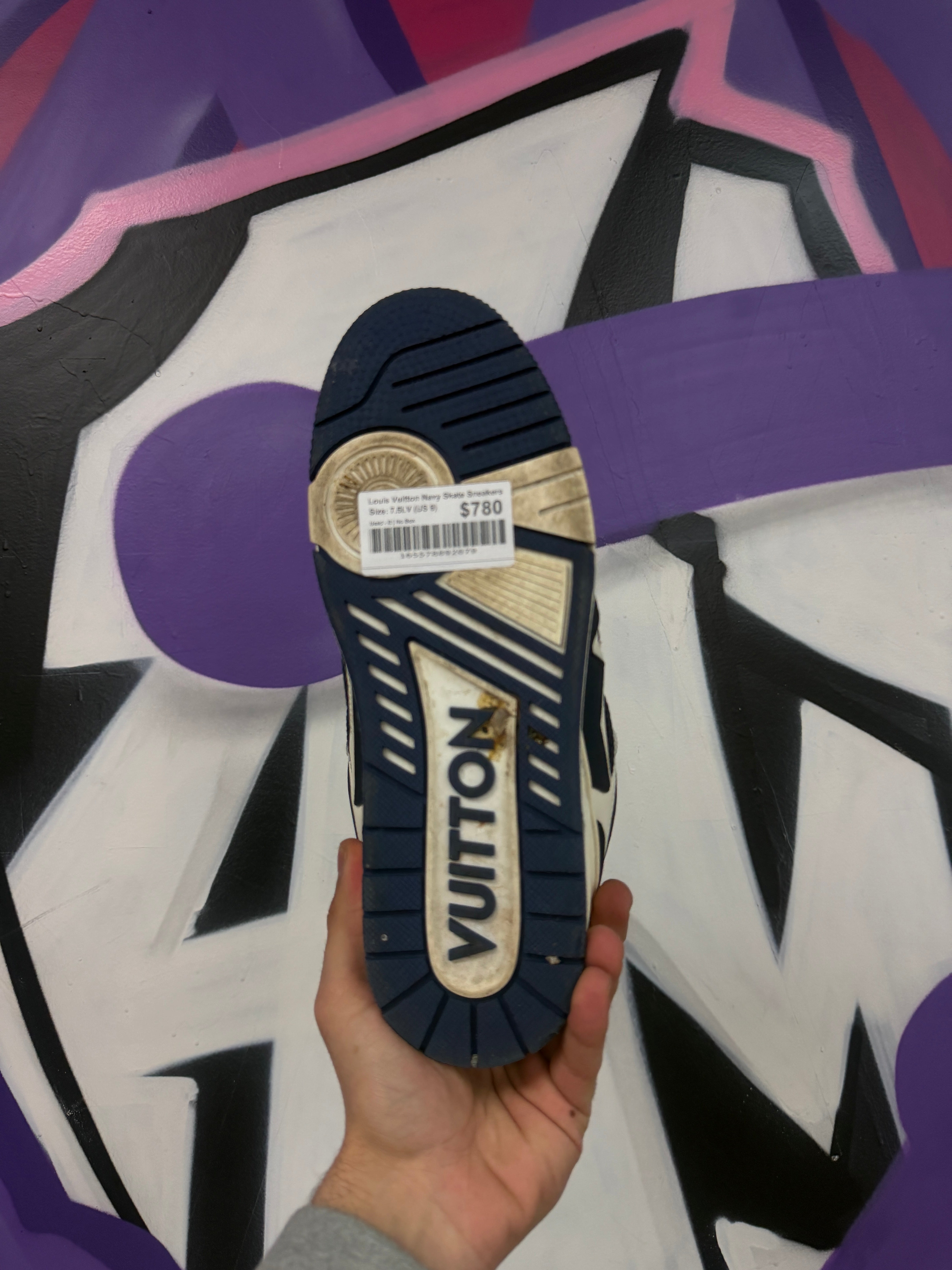 Louis Vuitton Navy Skate Sneakers