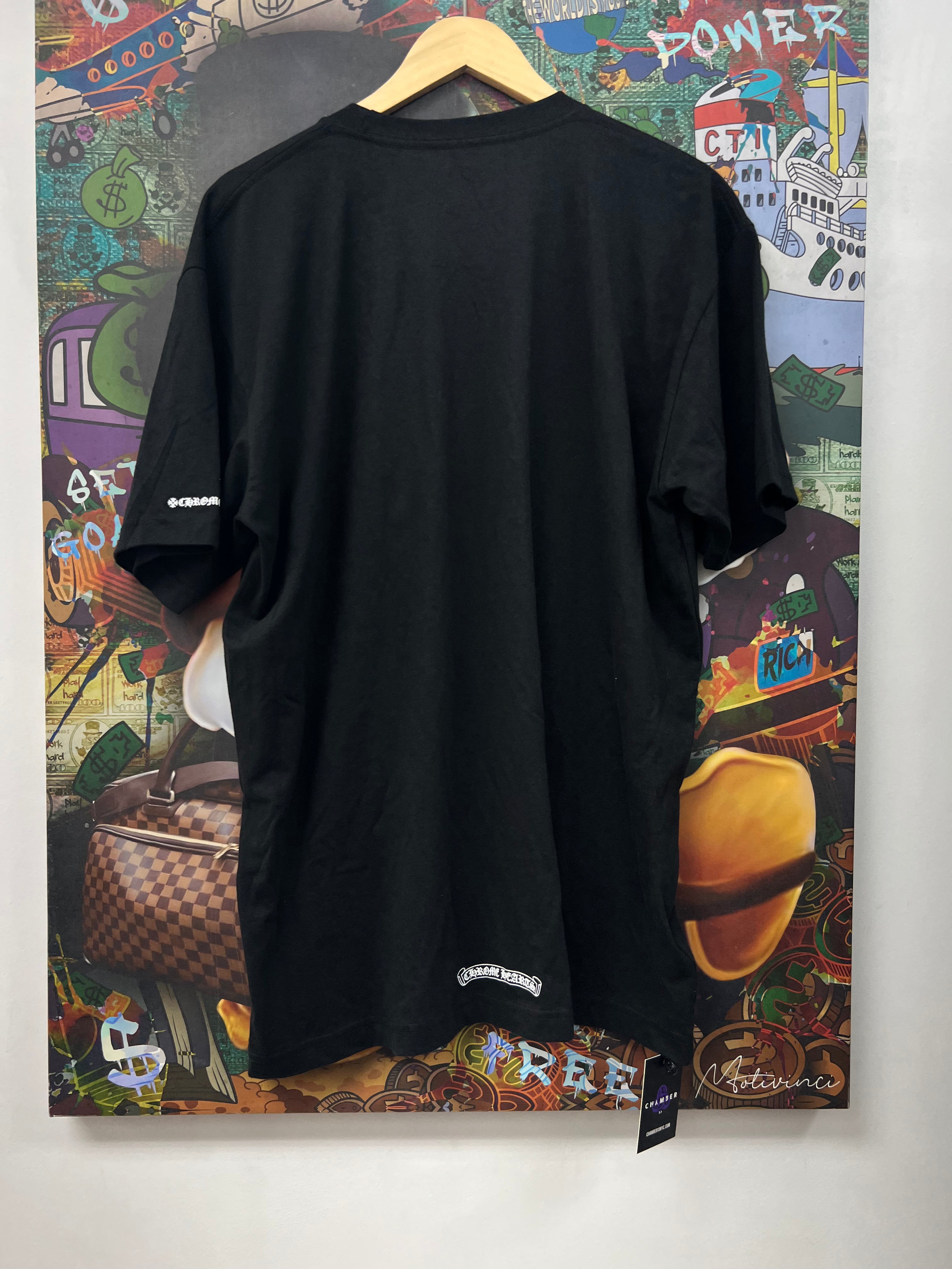 Chrome  Hearts Black Neck Logo Tee