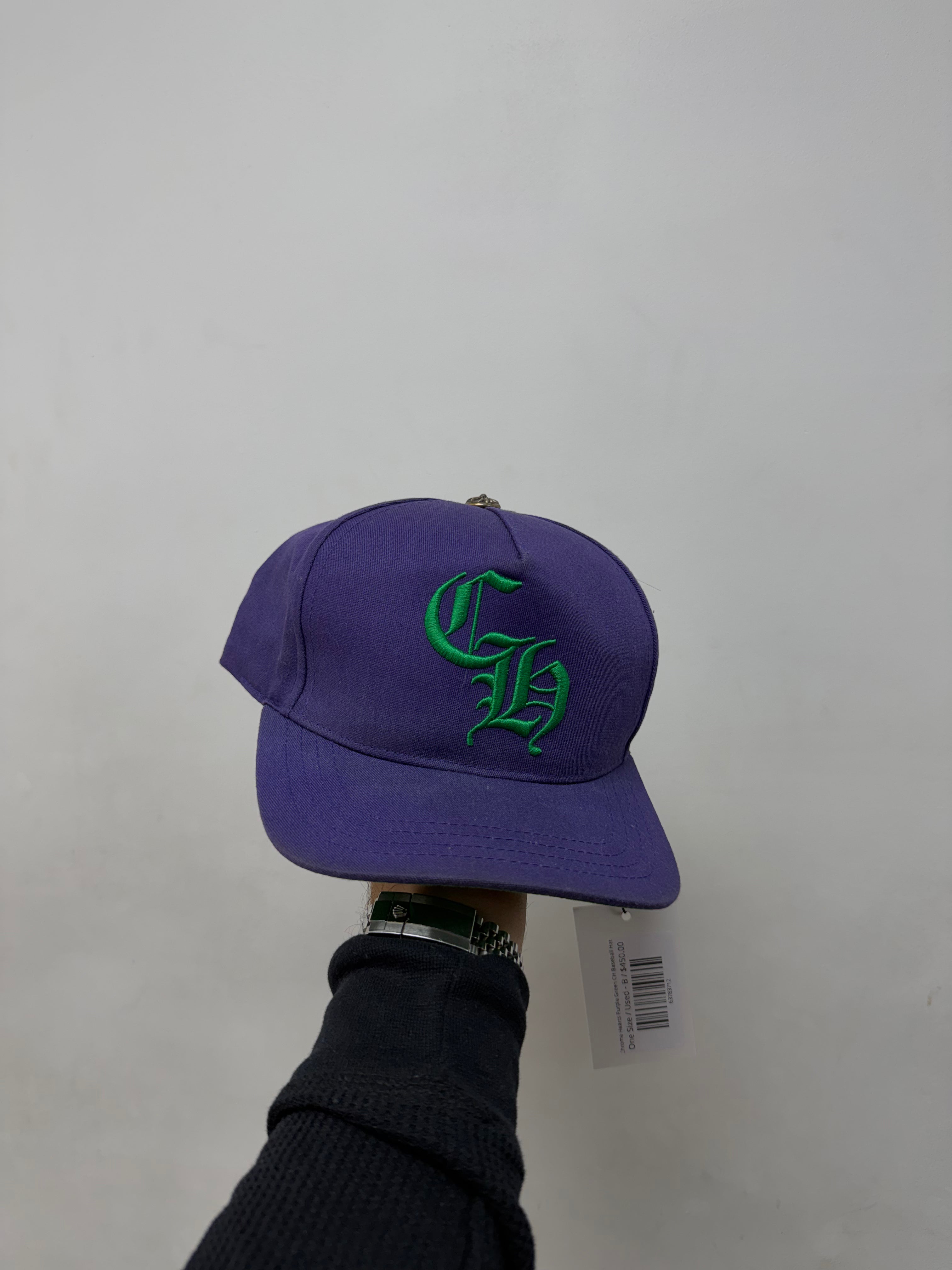 Chrome  Hearts Purple Green CH Baseball Hat