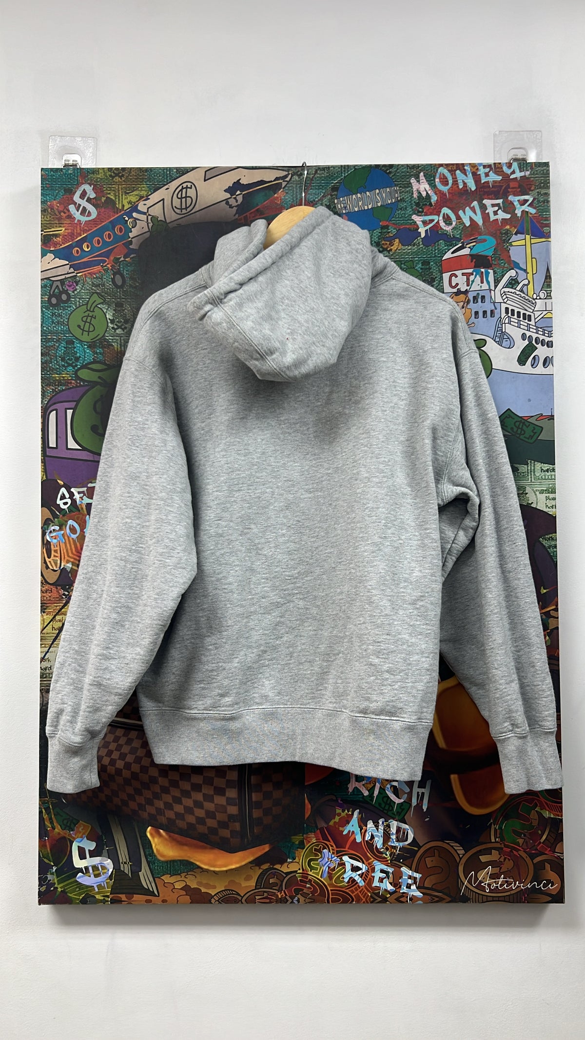Supreme Grey Old English Embroidered Hoodie