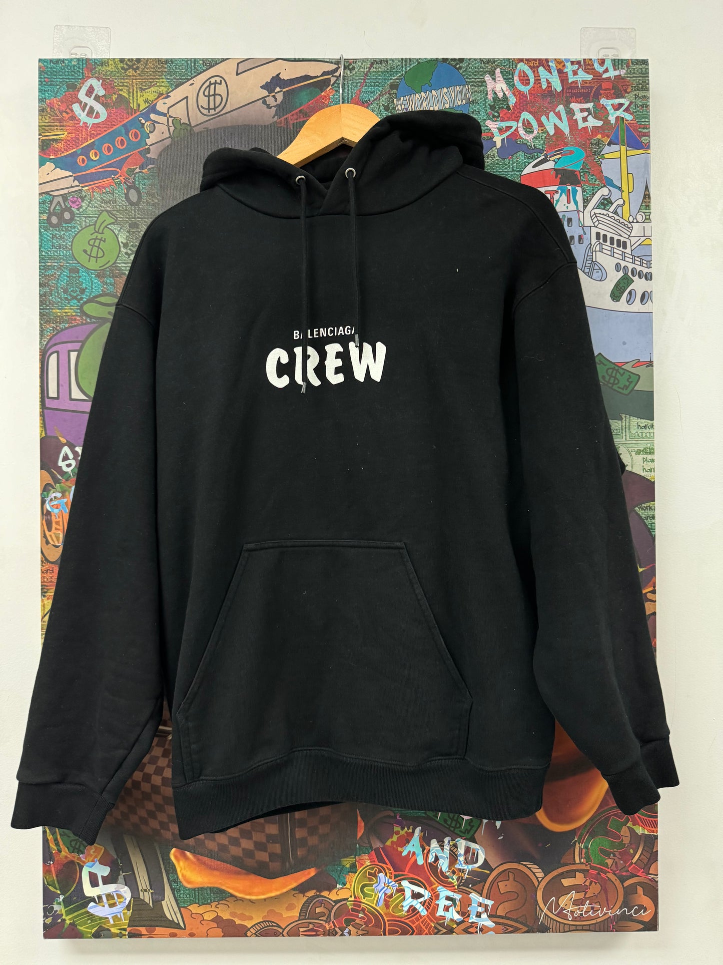 Balenciaga Crew Hoodie Black Used Medium N/A
