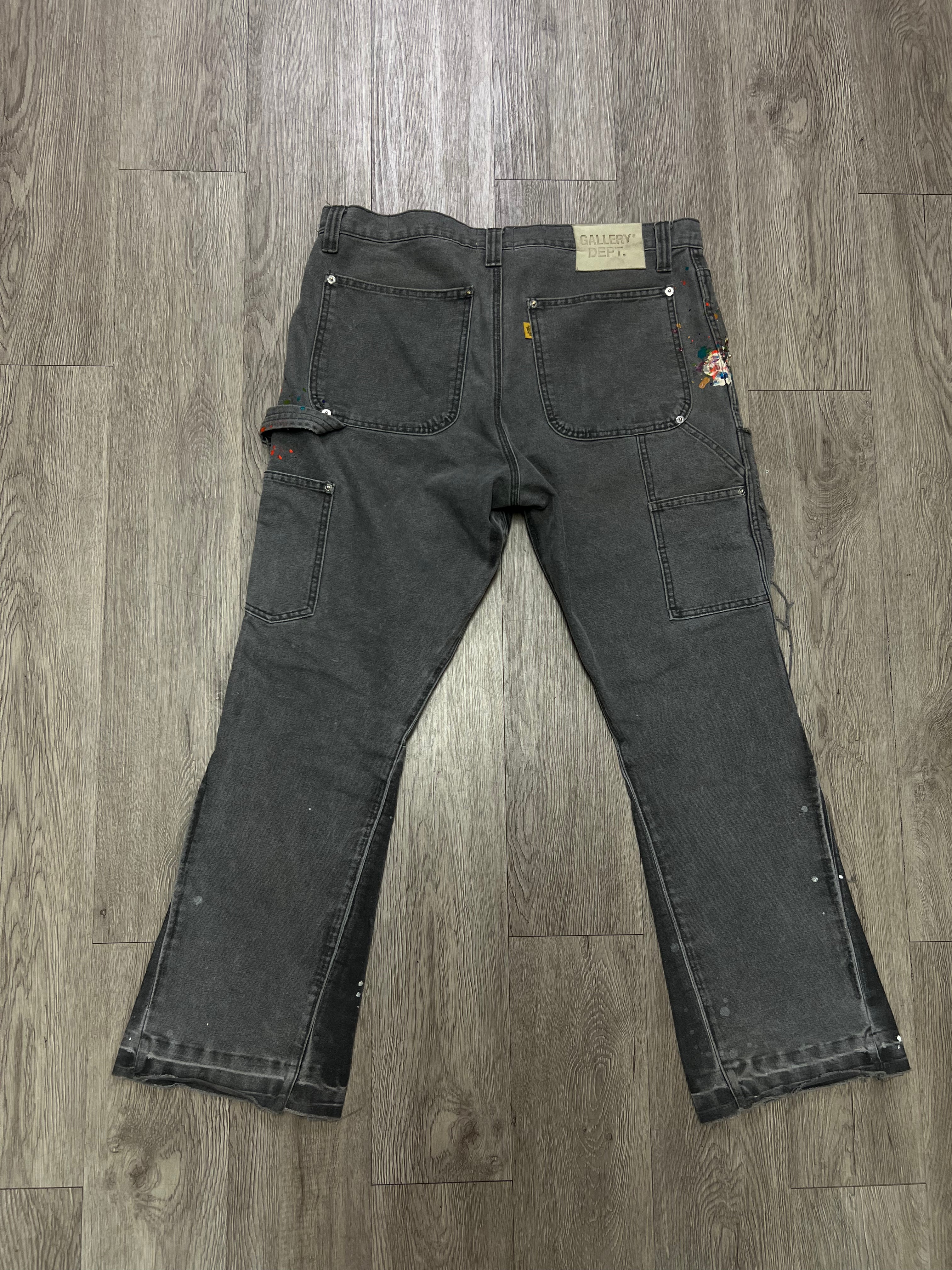 Gallery Dept Grey Splatter Flared Jeans