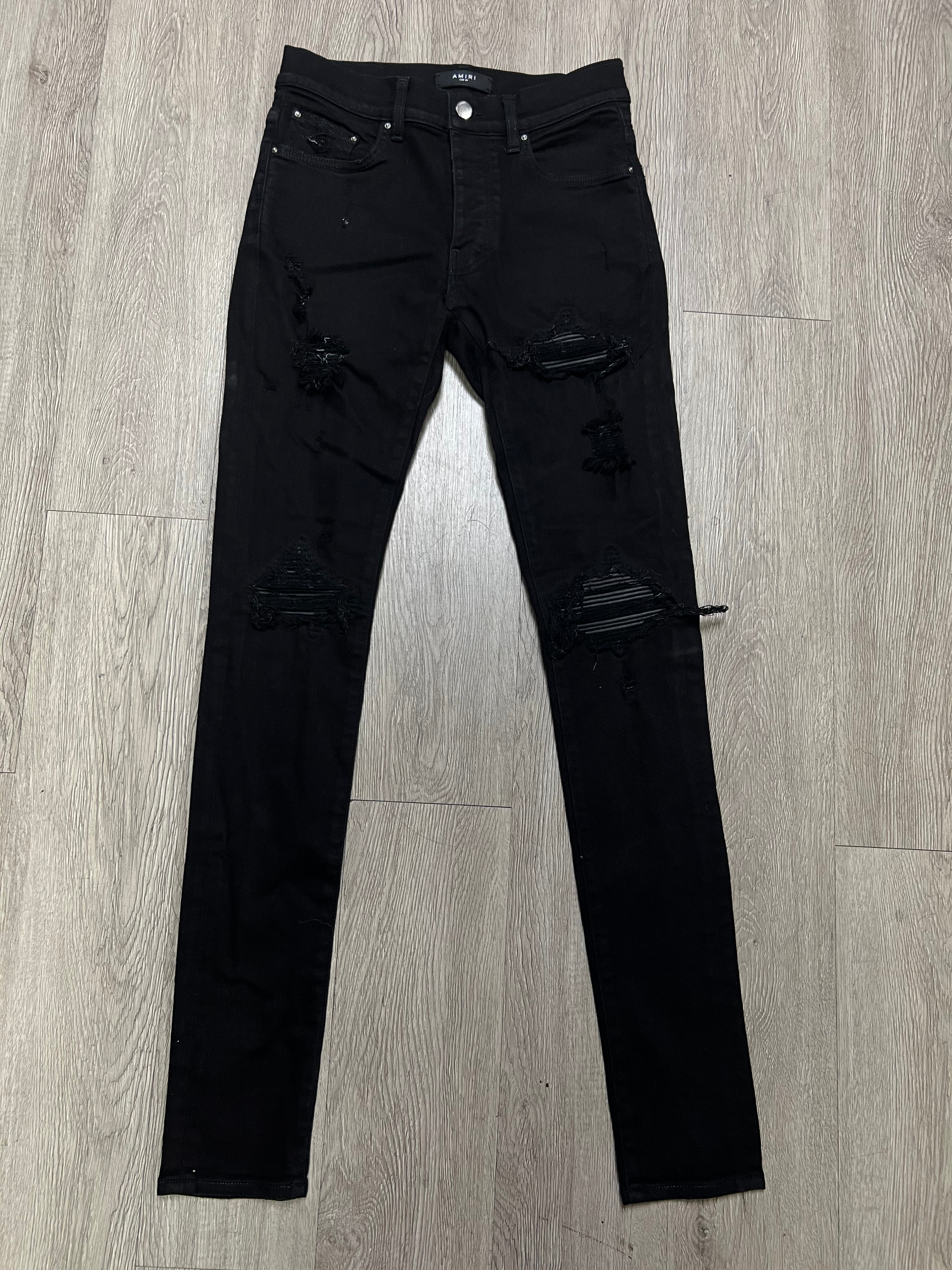 Amiri MX1 Black Black Patch Jeans