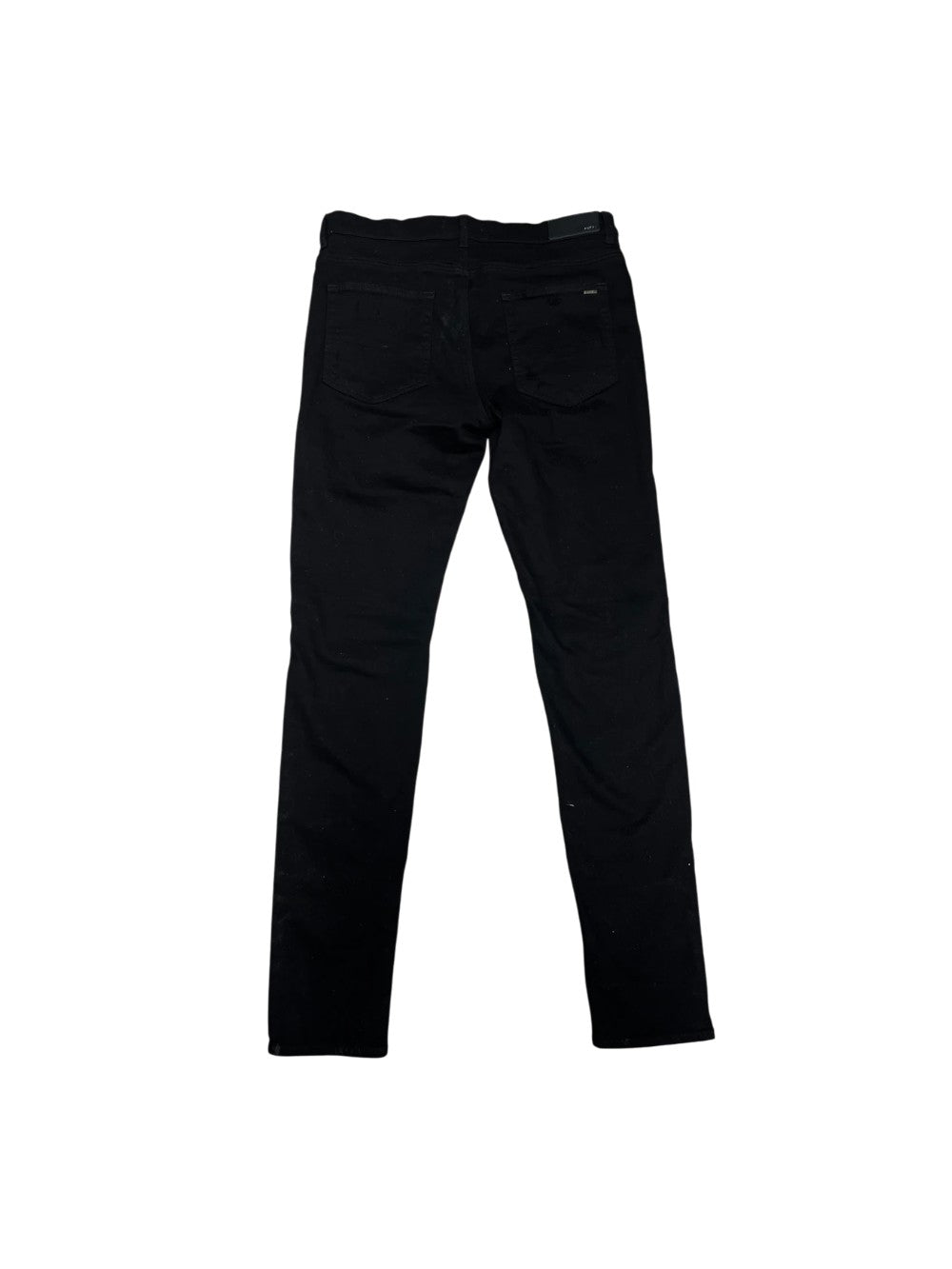 Amiri "MX1" Black Leather Patch Black Jeans