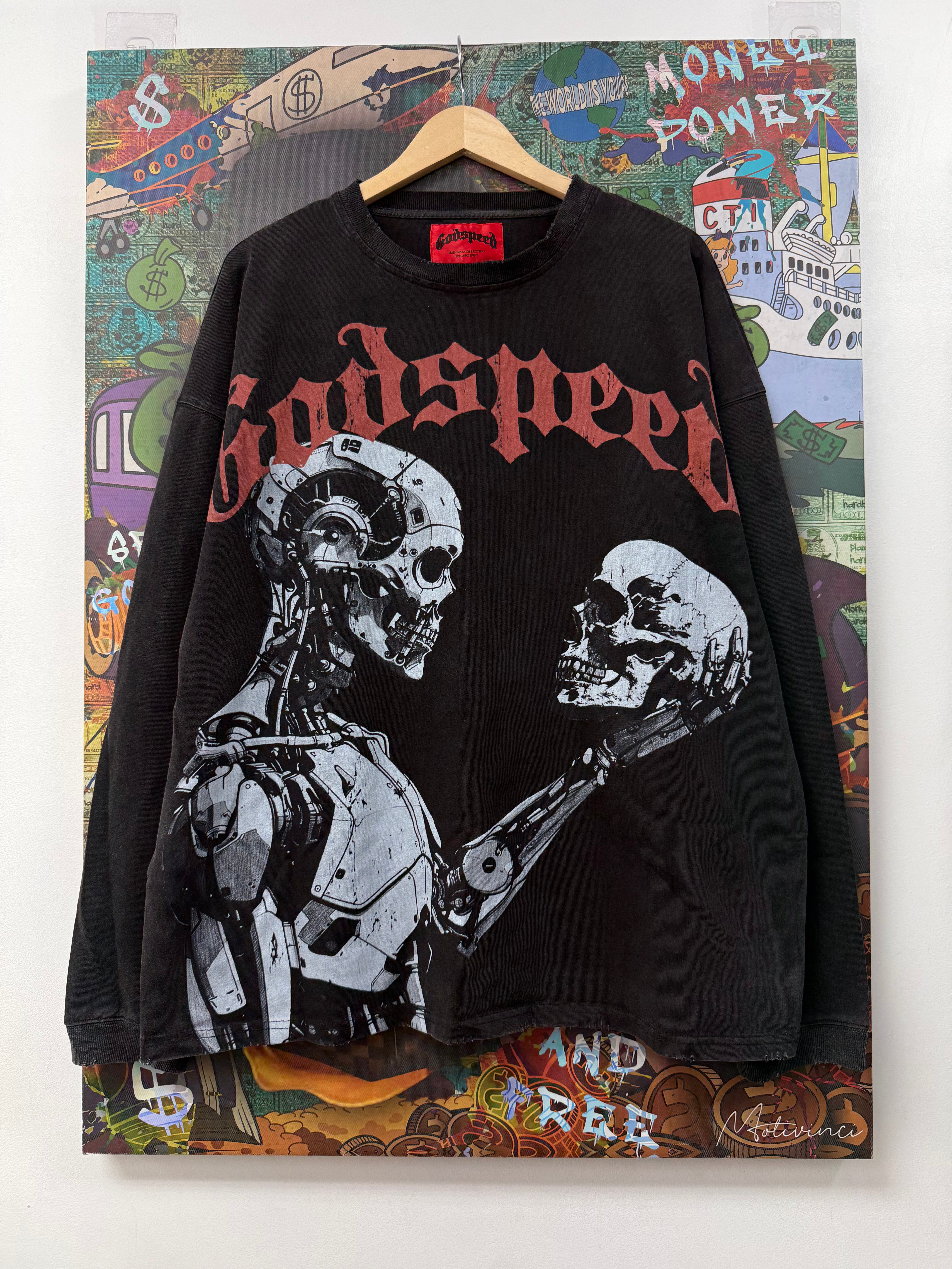 Godspeed Black Human Vs Ai LS Tee