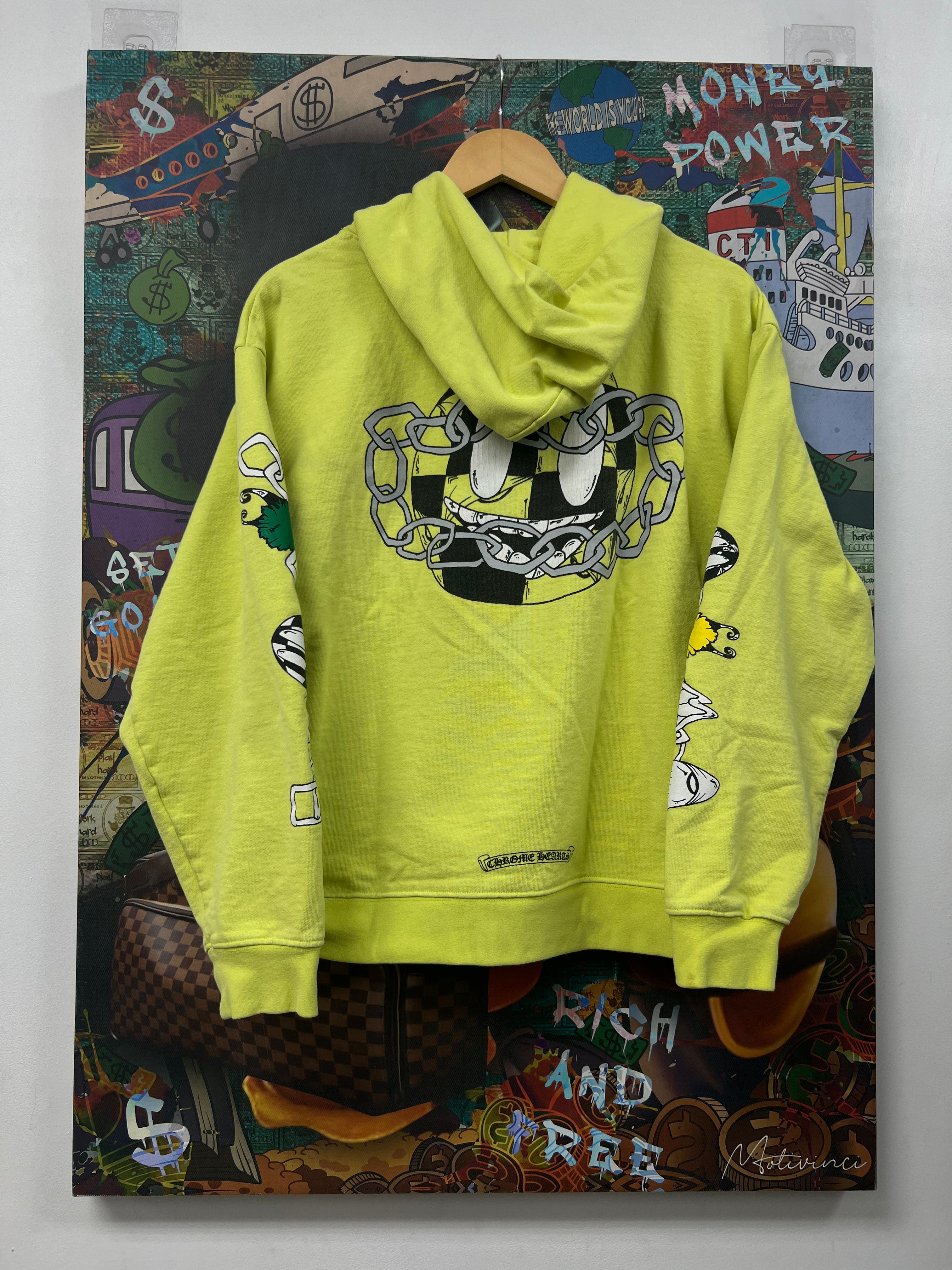 Chrome  Hearts Matty Boy Lime Link Hoodie