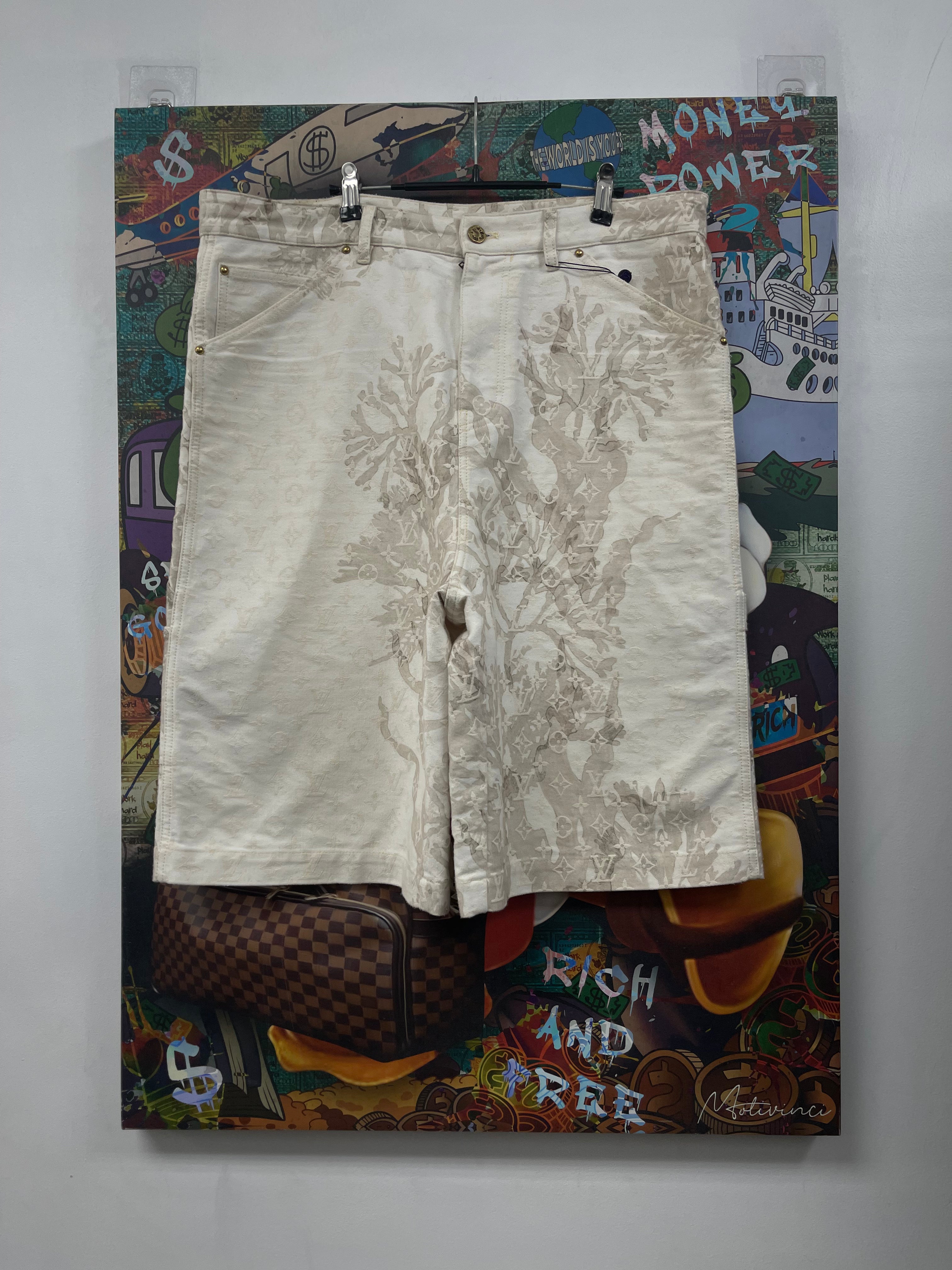 Louis Vuitton White Monogram Cargo Shorts