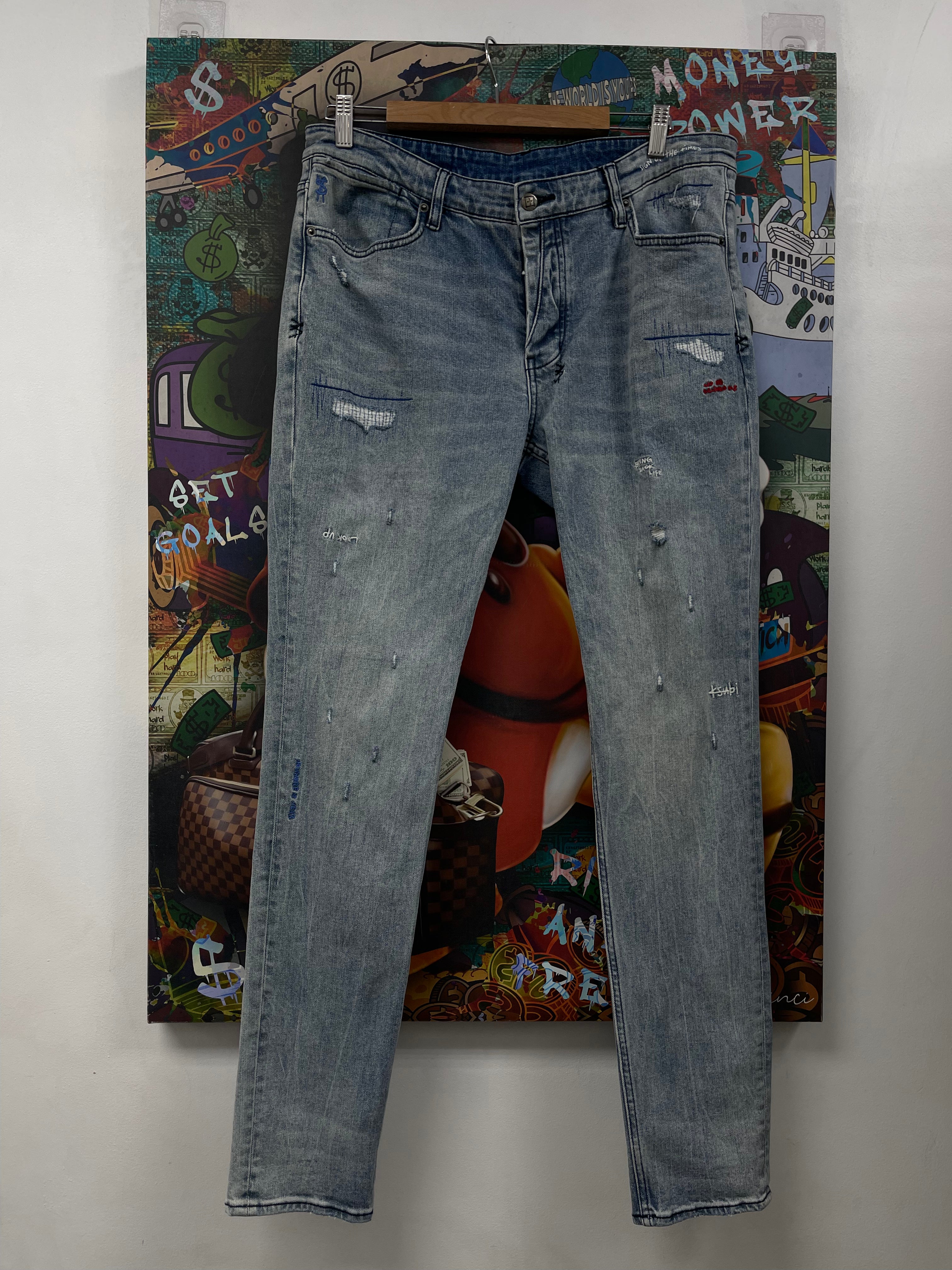 Ksubi Light Wash Distressed Jeans
