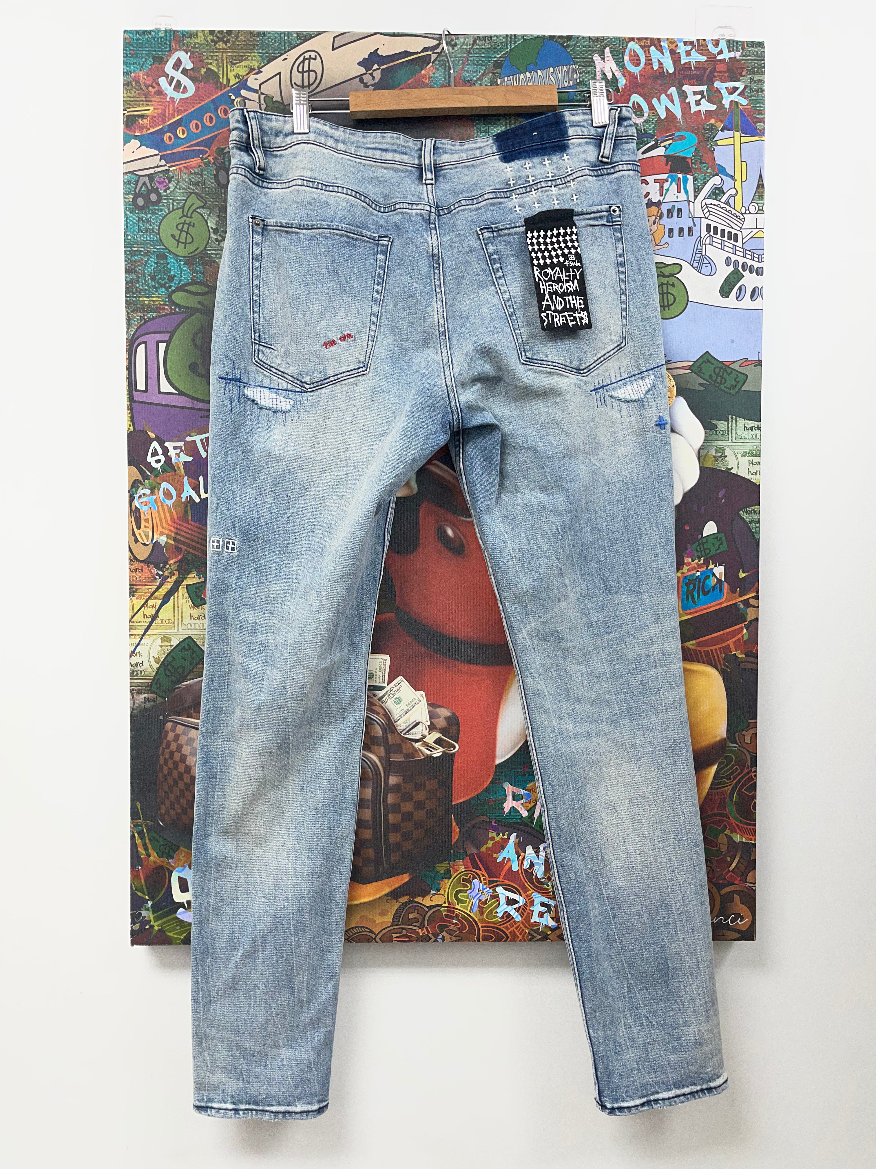 Ksubi Light Wash Distressed Jeans