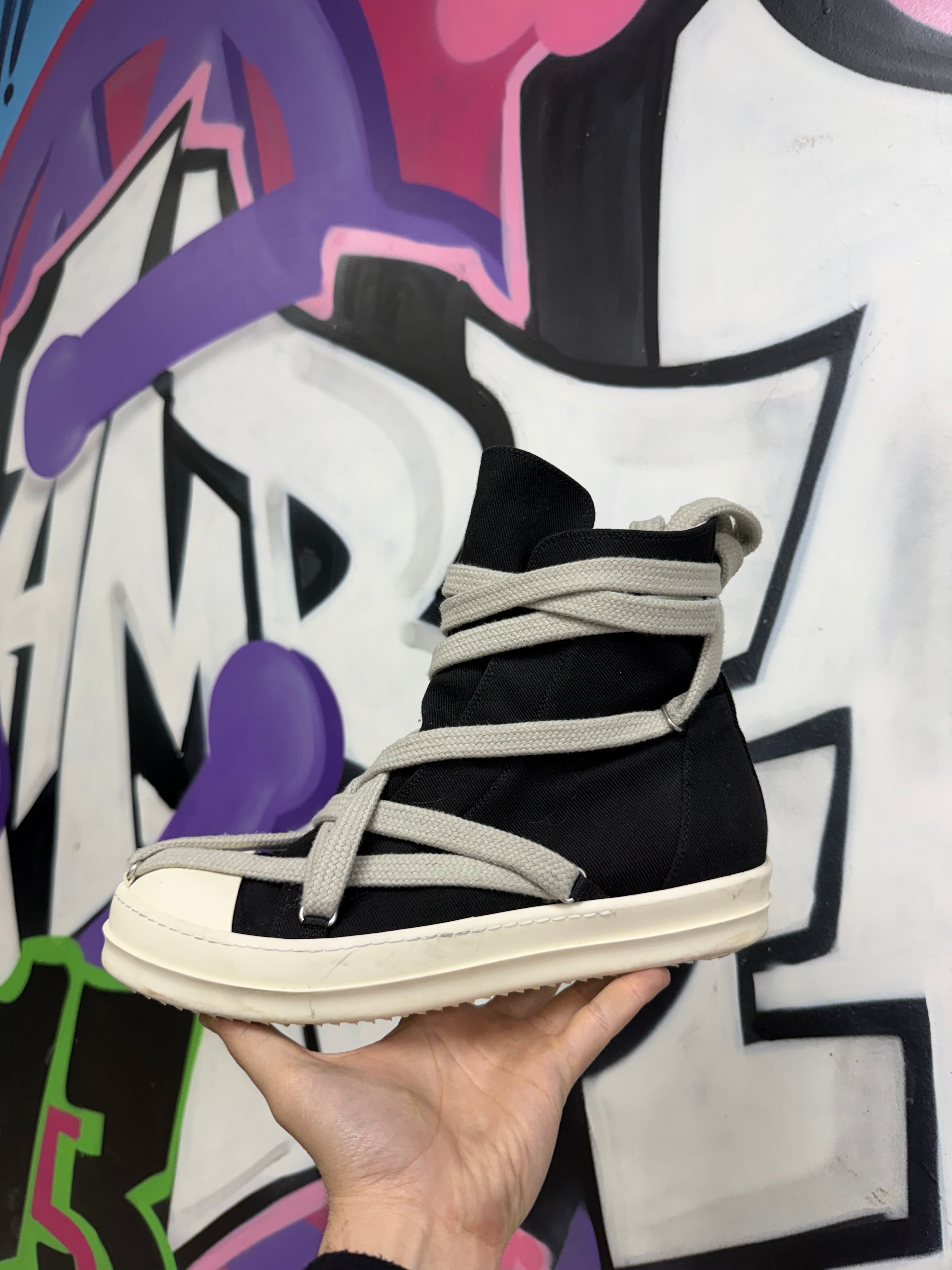Rick Owens Black Jumbo Megalace Ramone Sneakers