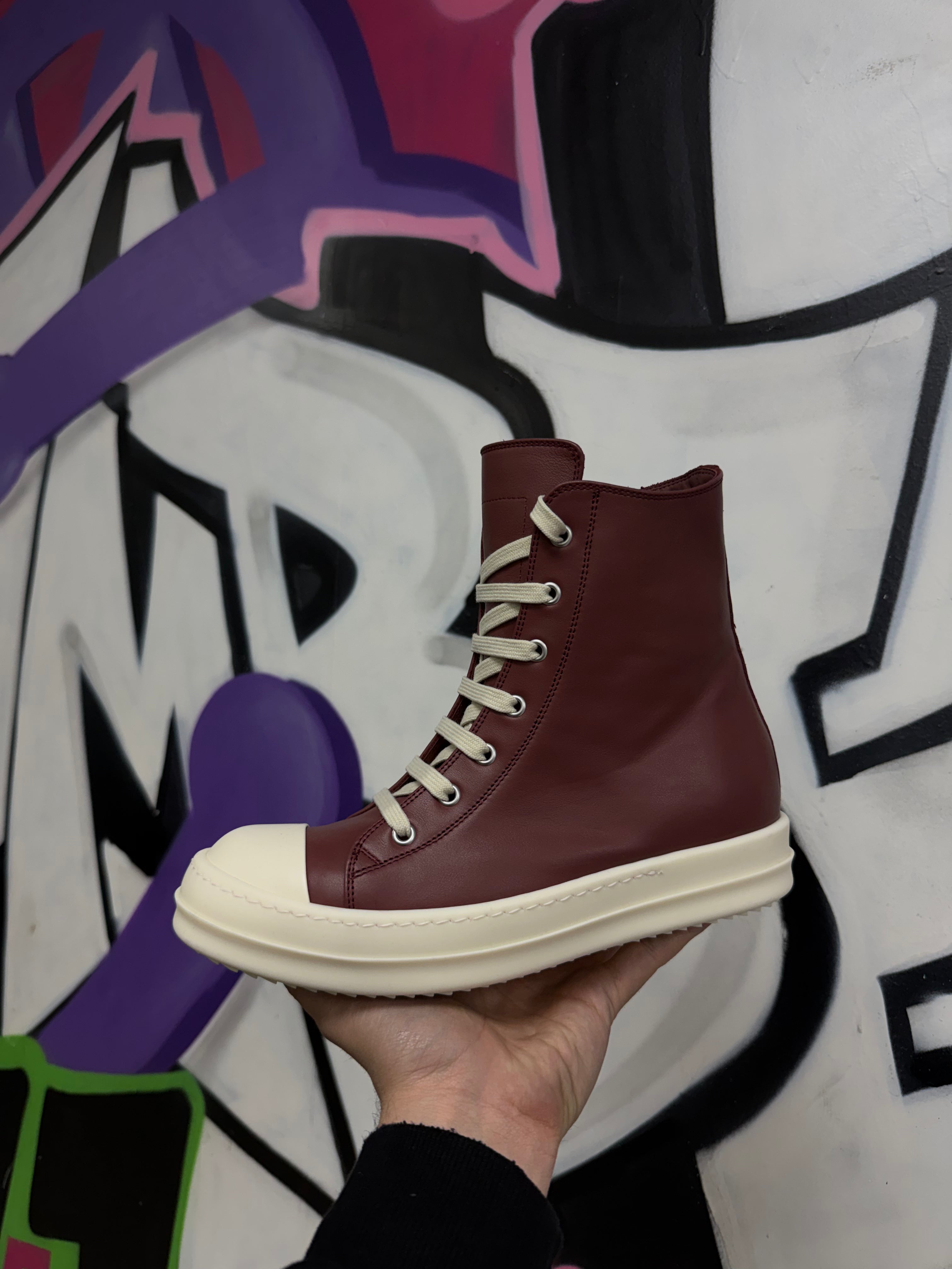 Rick Owens Rosewood Ramone High Sneakers
