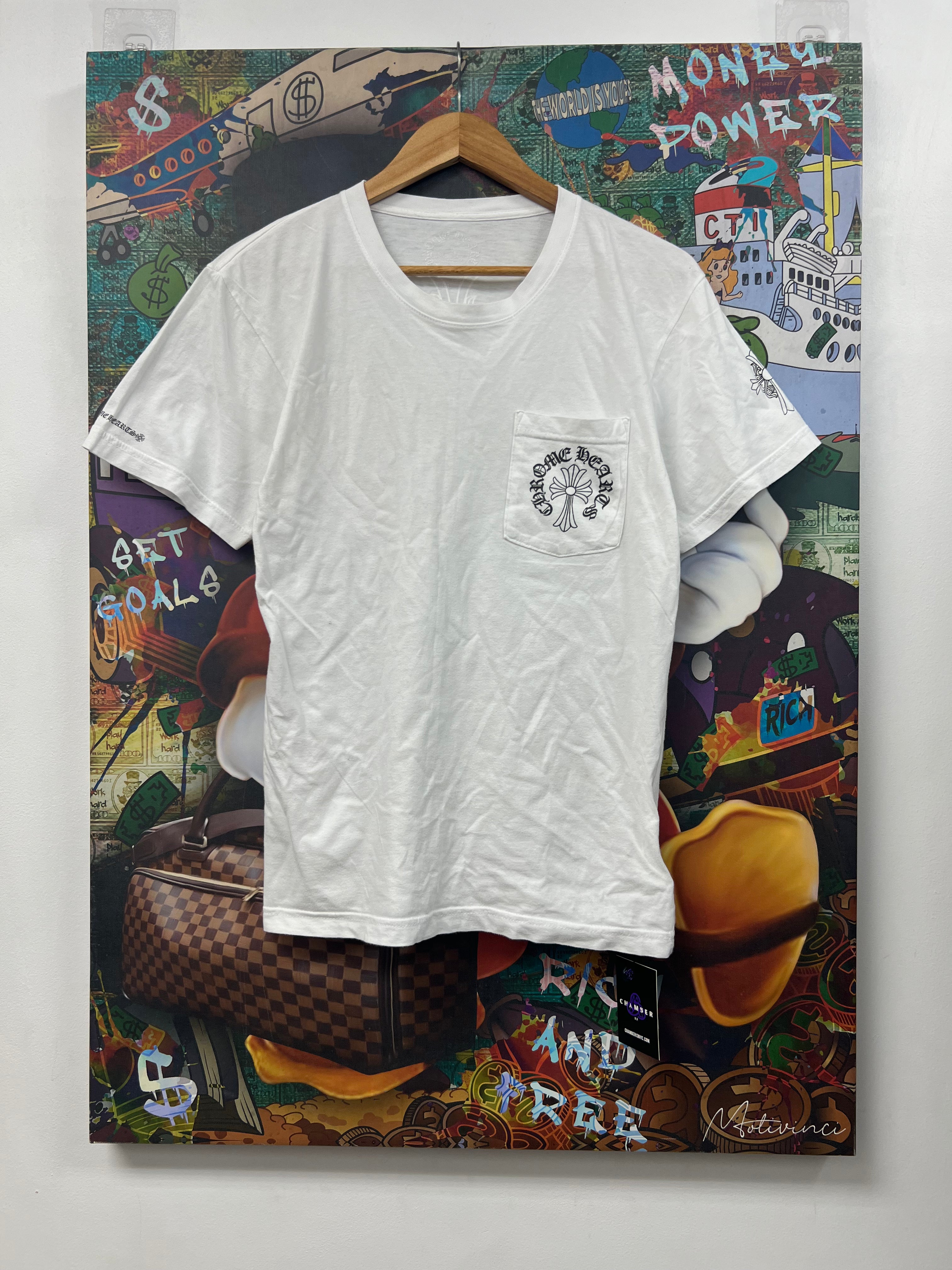 Chrome  Hearts White Tonal Cross Tee