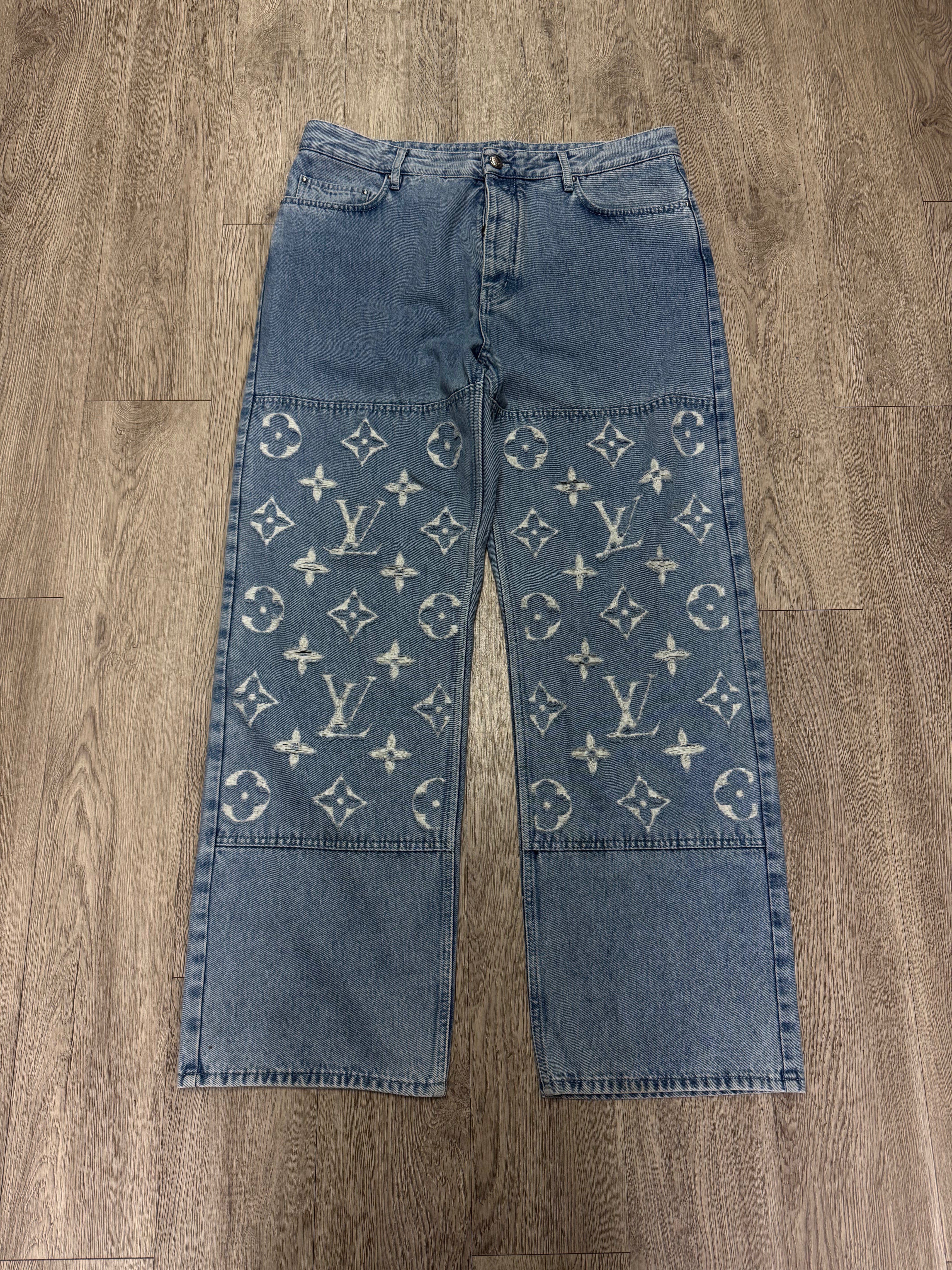 Louis Vuitton Light Wash Denim Skate Jeans
