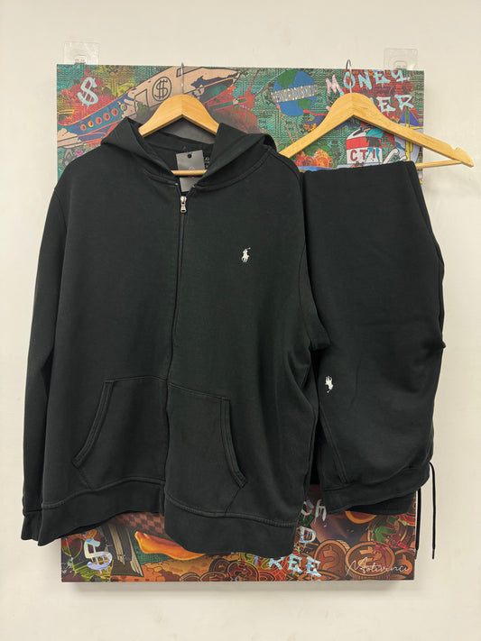 Polo Tech Sweatsuit Black Used XXL Top XL Bottom N/A