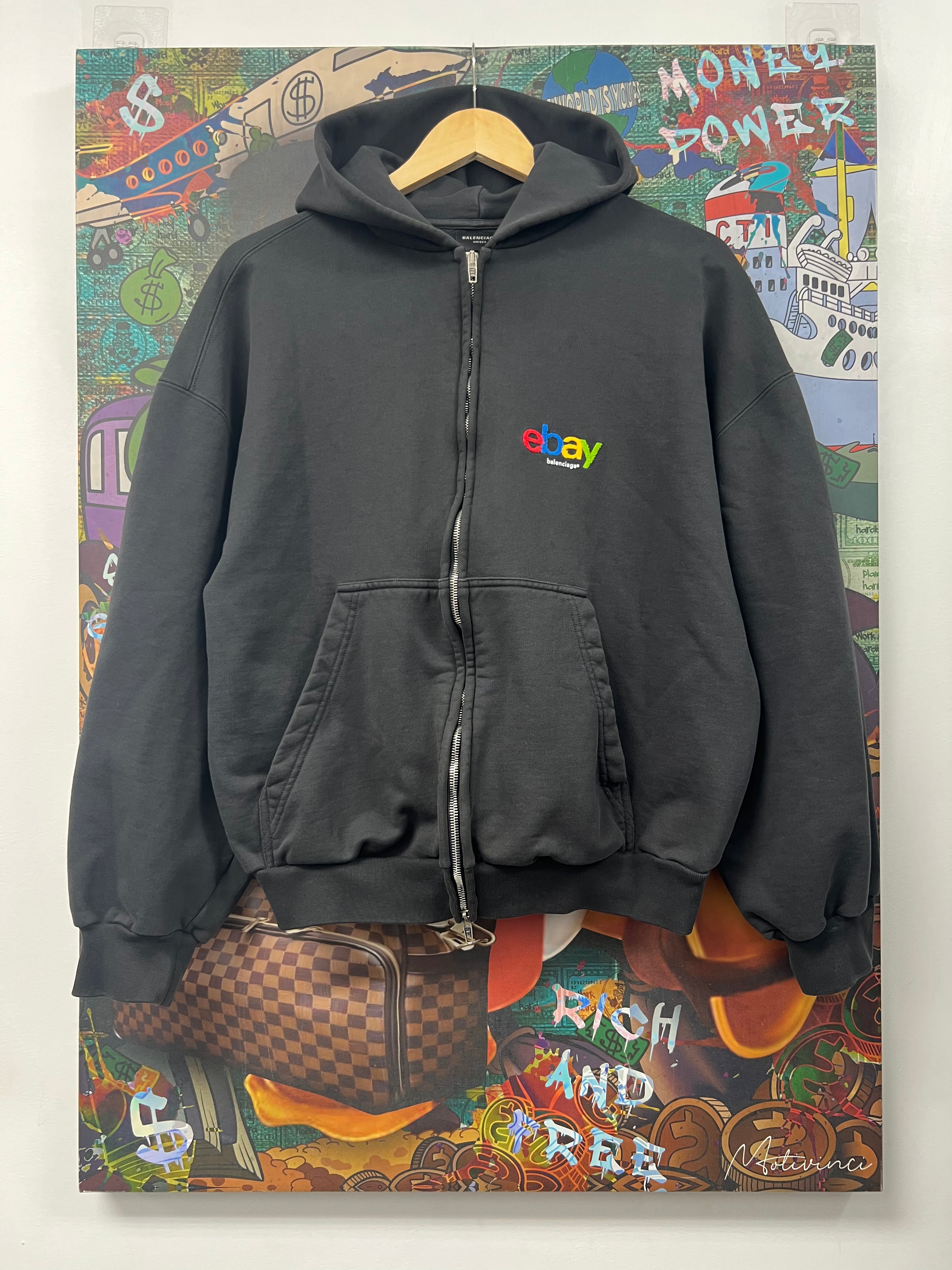 Balenciaga x eBay Grey Zip Up Zip Up