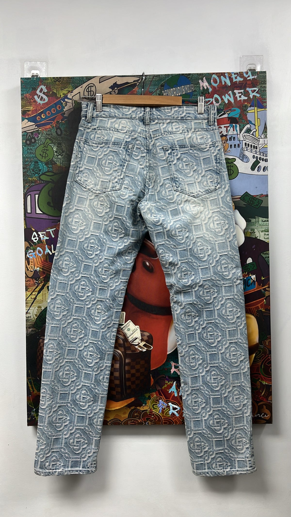 Casablanca Light Wash Monogram Jeans