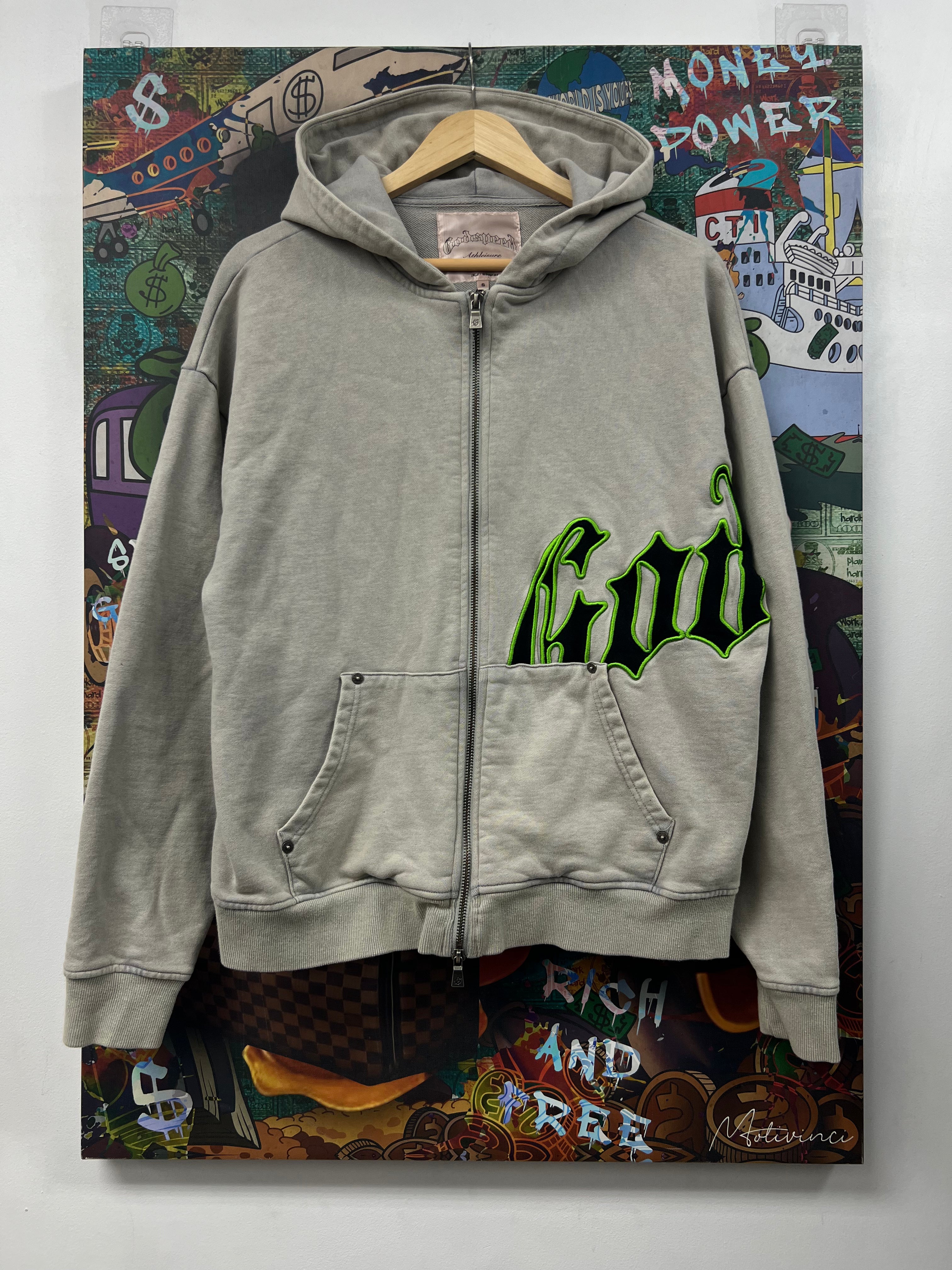 Godspeed Grey Green Zip Up