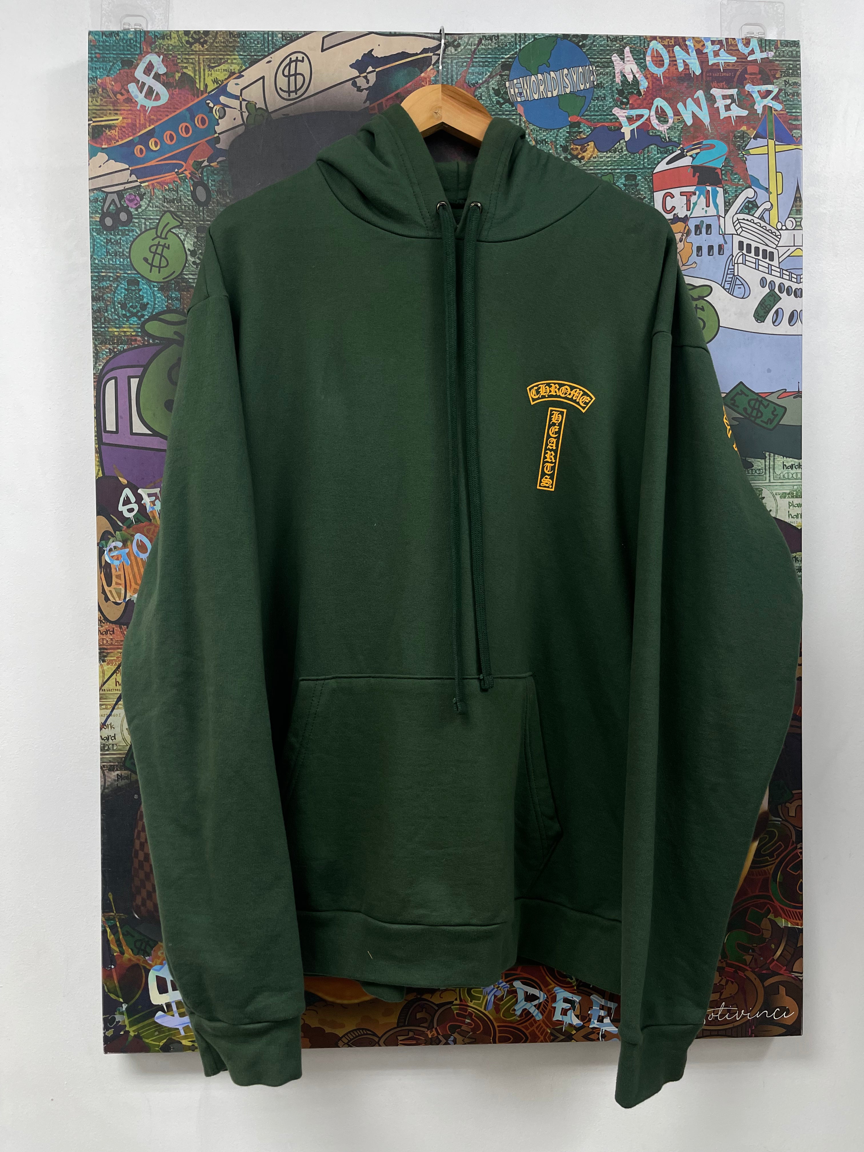 Chrome  Hearts Green Yellow T-Bar Online Hoodie