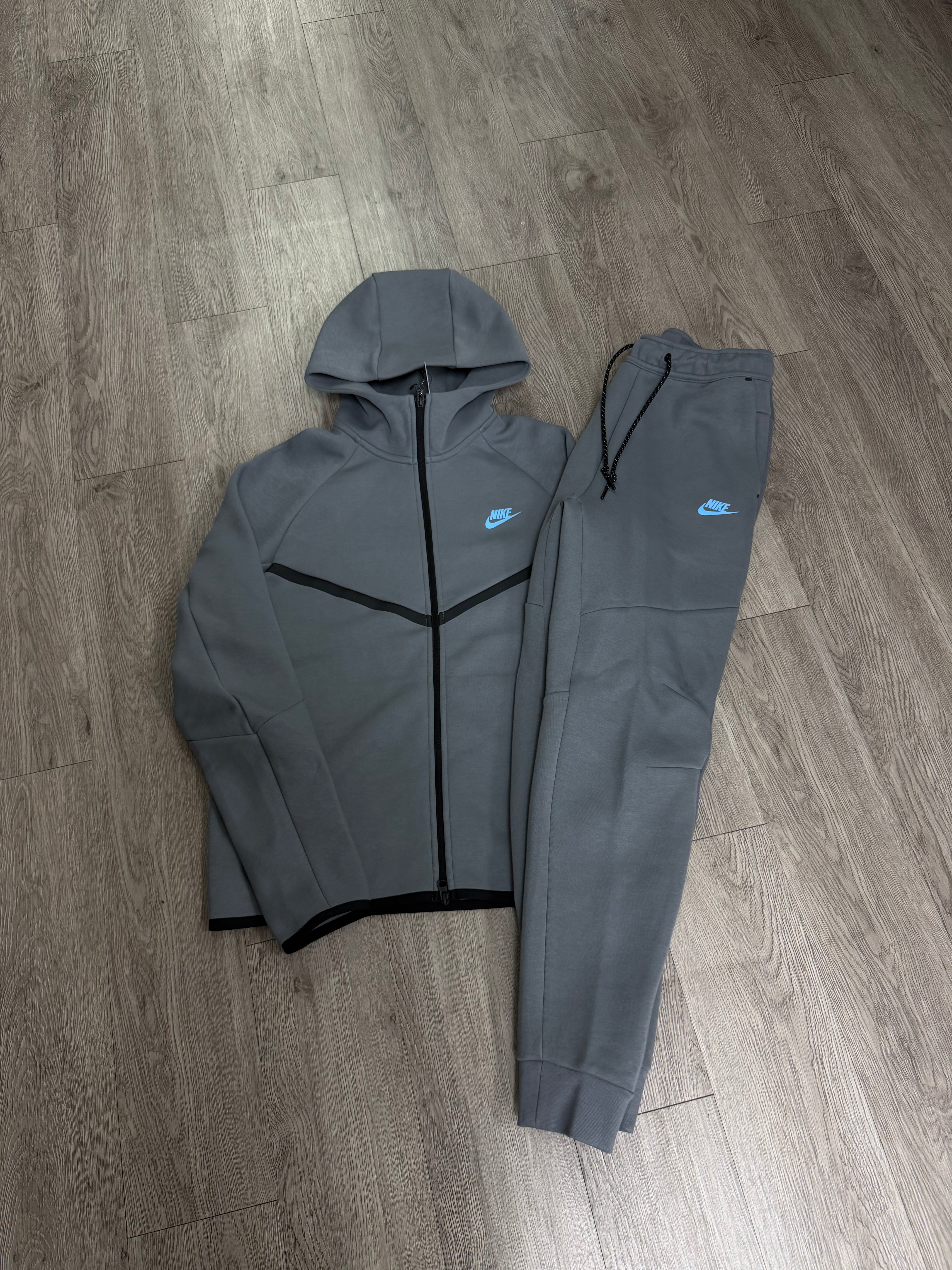 Nike Grey Blue Tech Sweatsuit