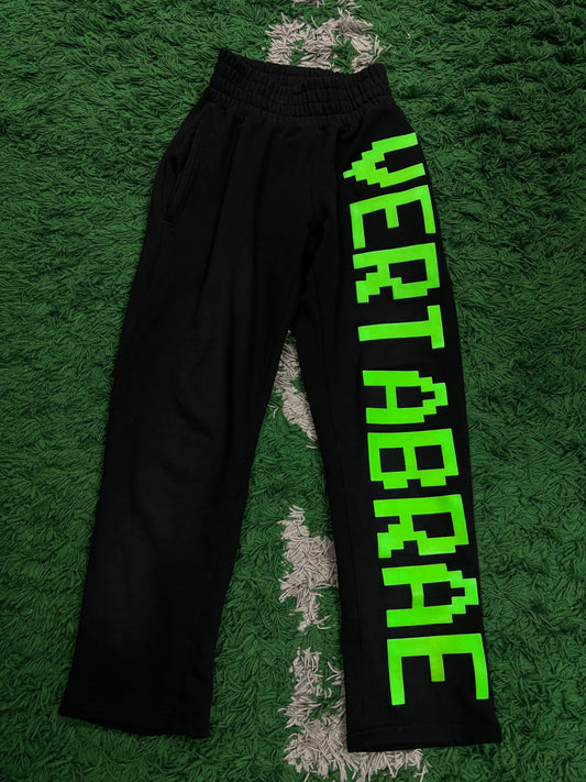 Vertabrae Sweats Black Slime Green Used Medium